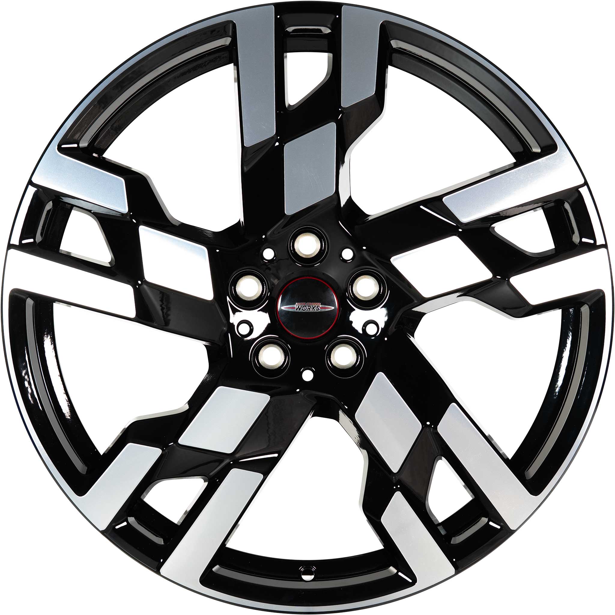 JCW 949 Flag Spoke Jet Black with Bright Turned Alloy Wheel Product Image #1