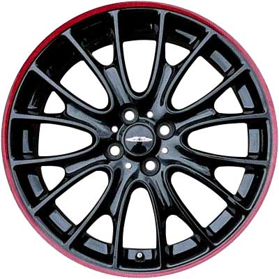 JCW R113 Cross Spoke Black with Red Rim Alloy Wheel Product Image #1