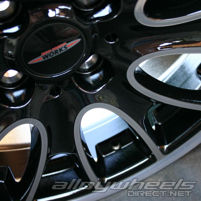 JCW R113 Cross Spoke Black with Bright Turned Alloy Wheel Product Image #2