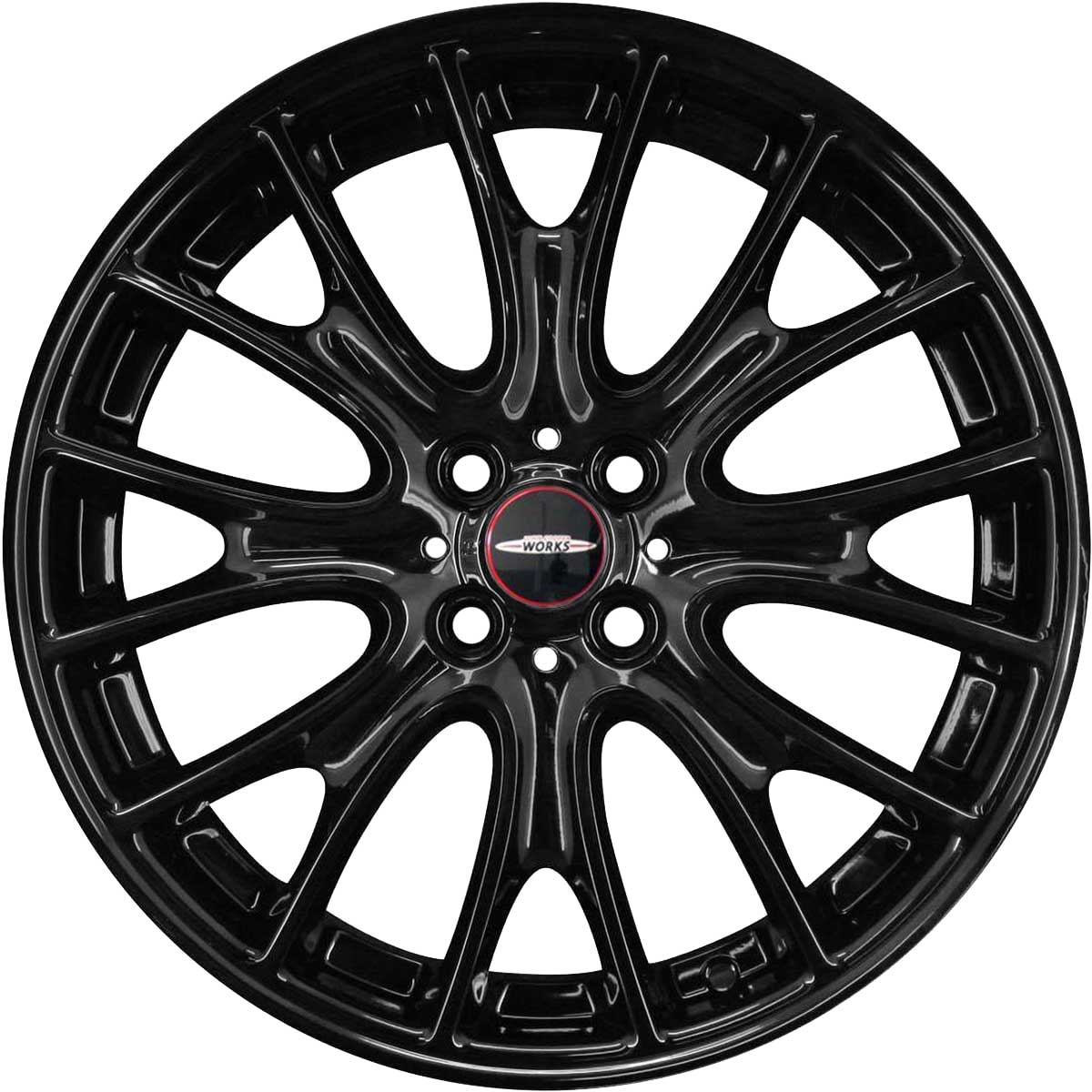 JCW R113 Cross Spoke Polished Black Alloy Wheel Product Image #1