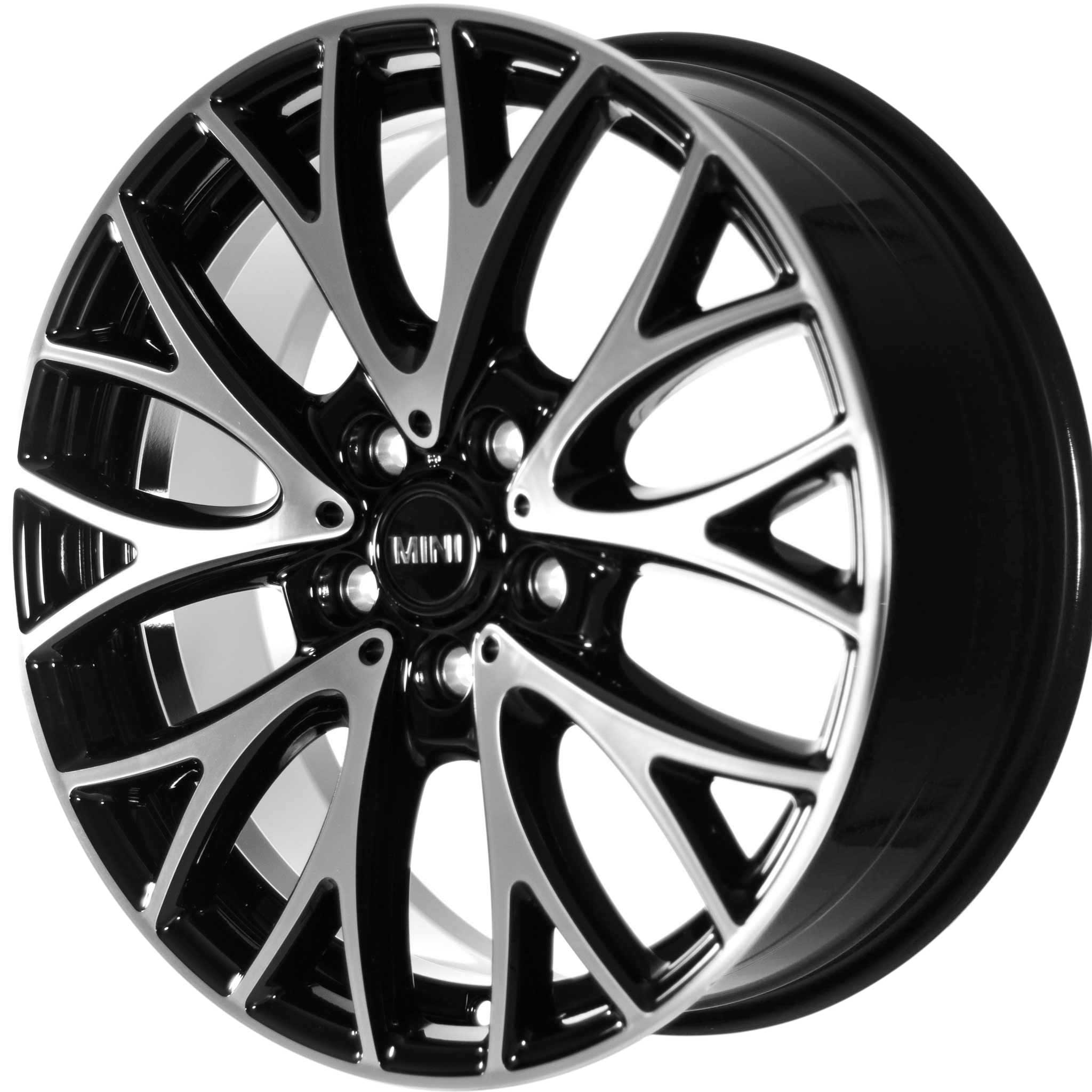 JCW R134 Cross Spoke Black with Bright Turned Alloy Wheel Product Image #2