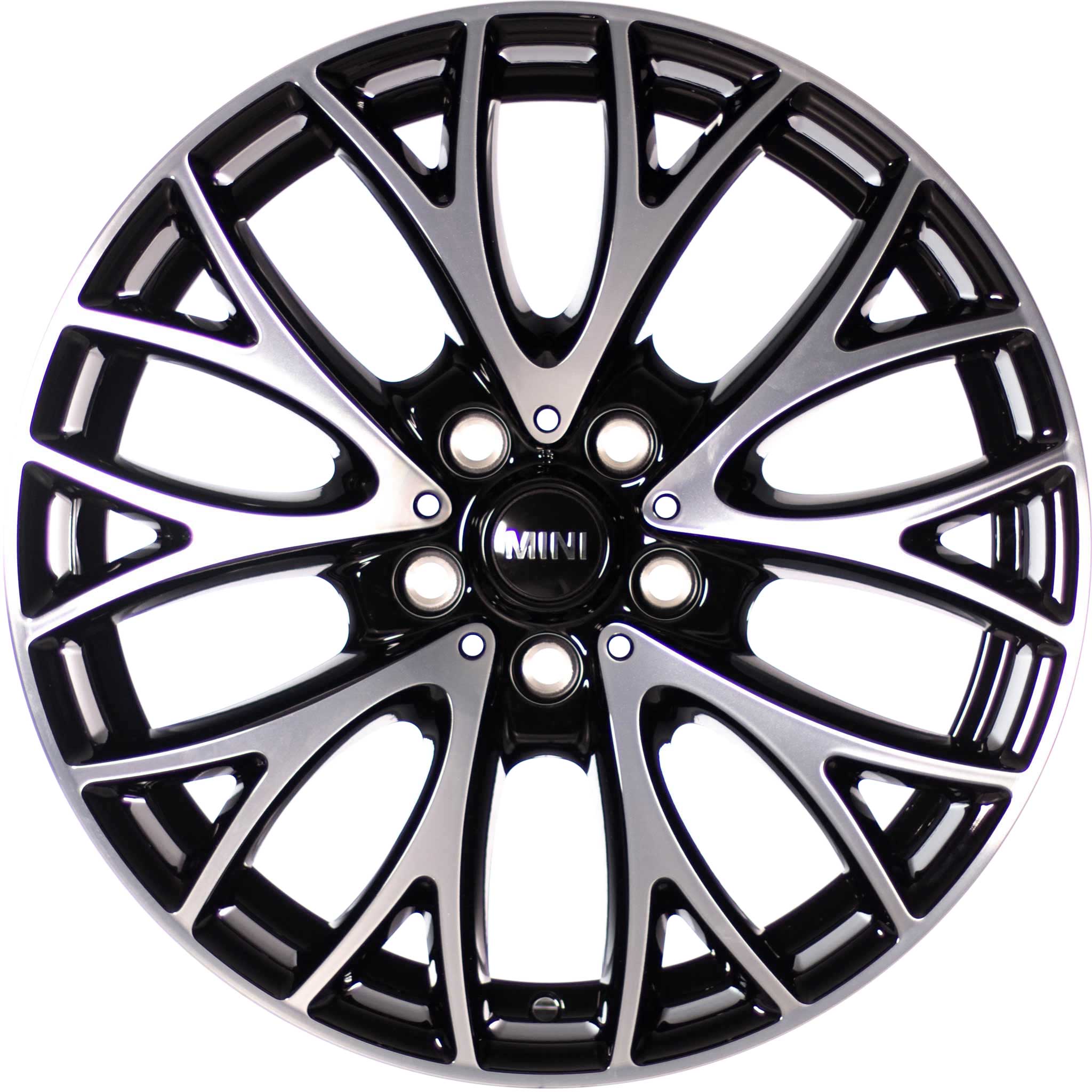 JCW R134 Cross Spoke Black with Bright Turned Alloy Wheel Product Image #1