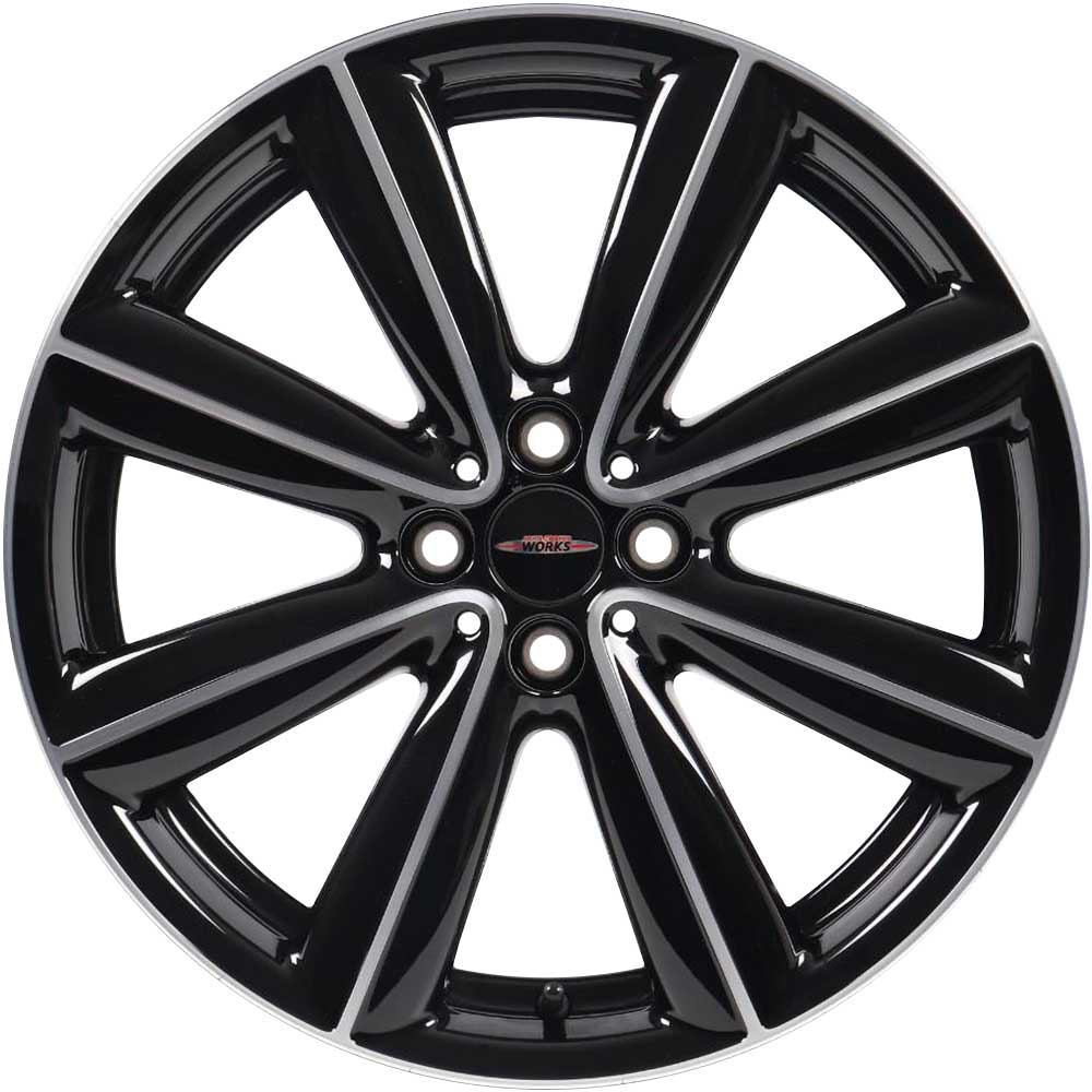 JCW R133 V-Spoke Black with Bright Turned Alloy Wheel Product Image #1