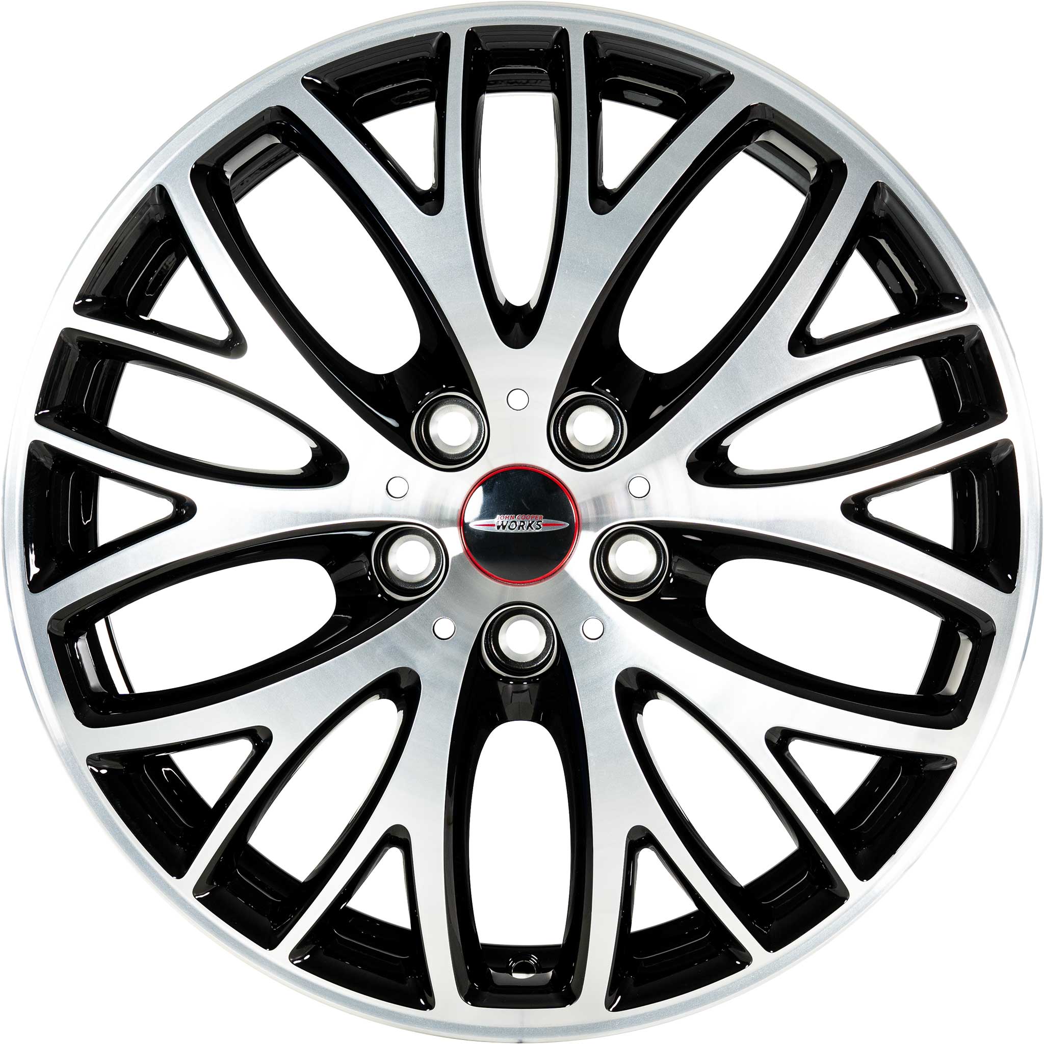 JCW 506 Cross Spoke Black with Bright Turned Alloy Wheel Product Image #1