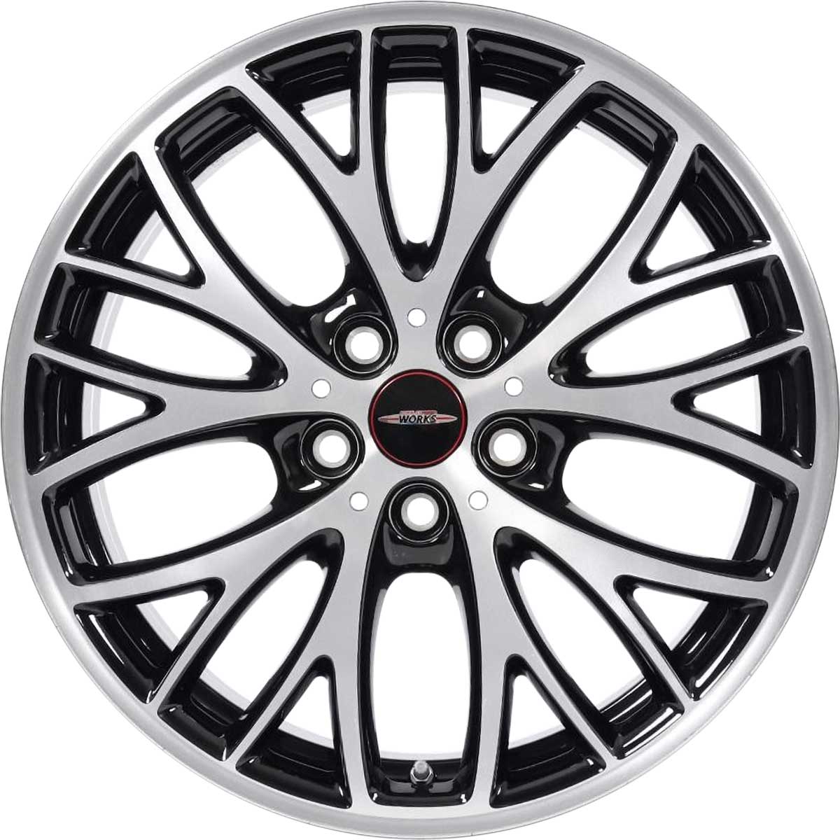 JCW 506 Cross Spoke Black with Bright Turned Alloy Wheel Product Image #1