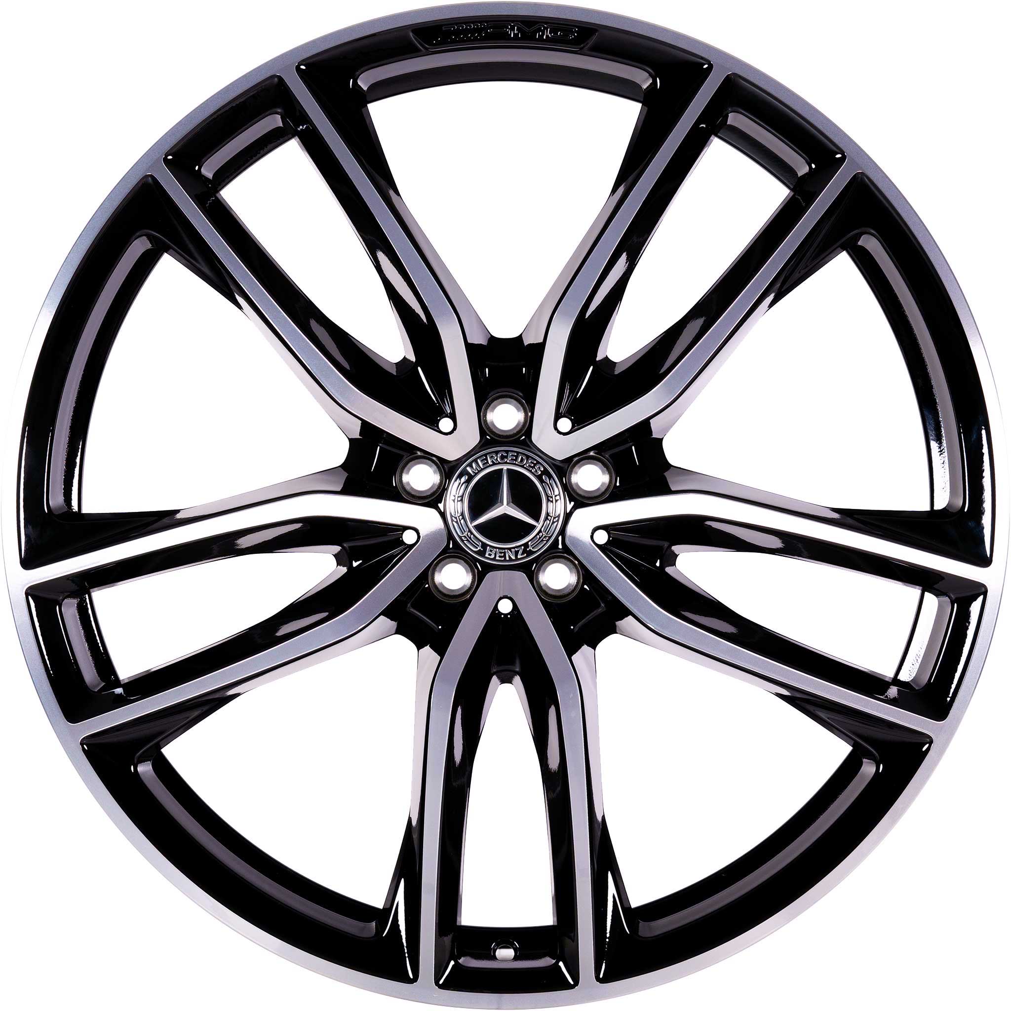 AMG 5 Double Spoke [167-23] Gloss Back with High Sheen Alloy Wheel Product Image #1