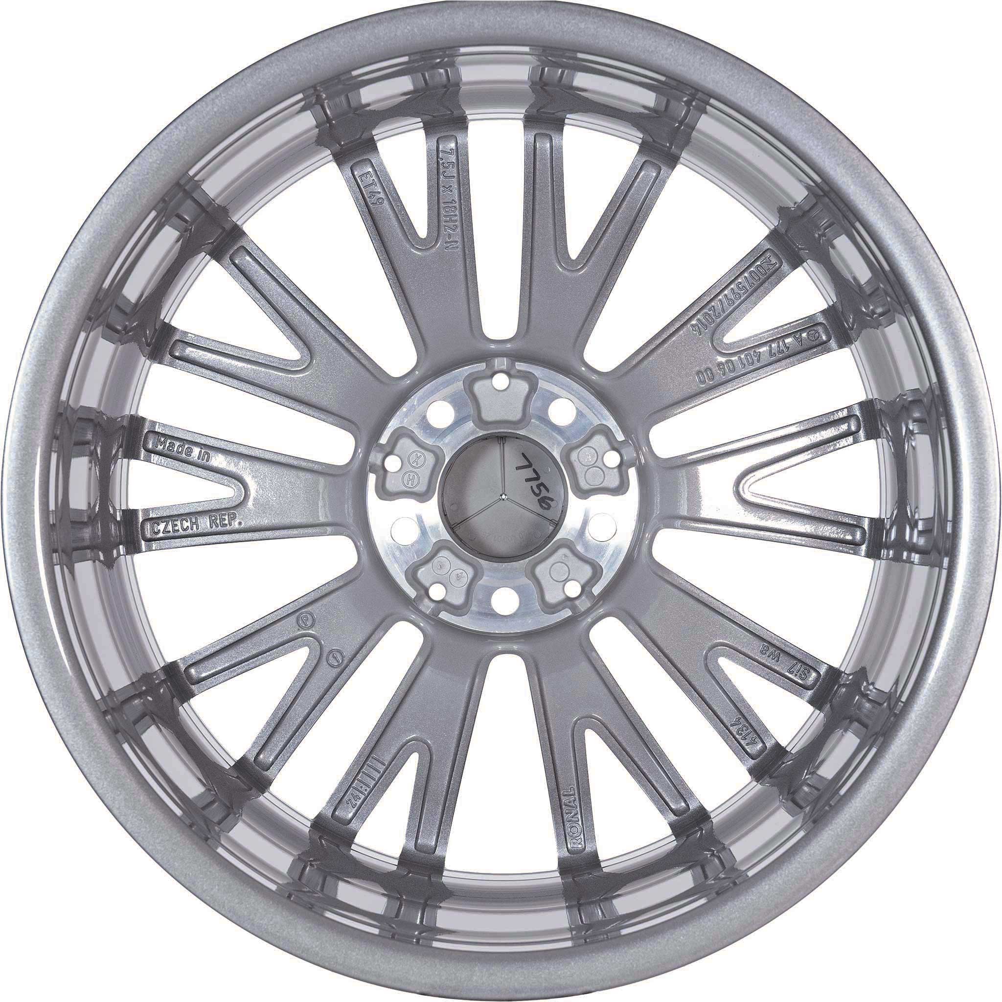 Mercedes 10 Y Spoke [177-18] Himalaya Grey with High Sheen Alloy Wheel Product Image #3