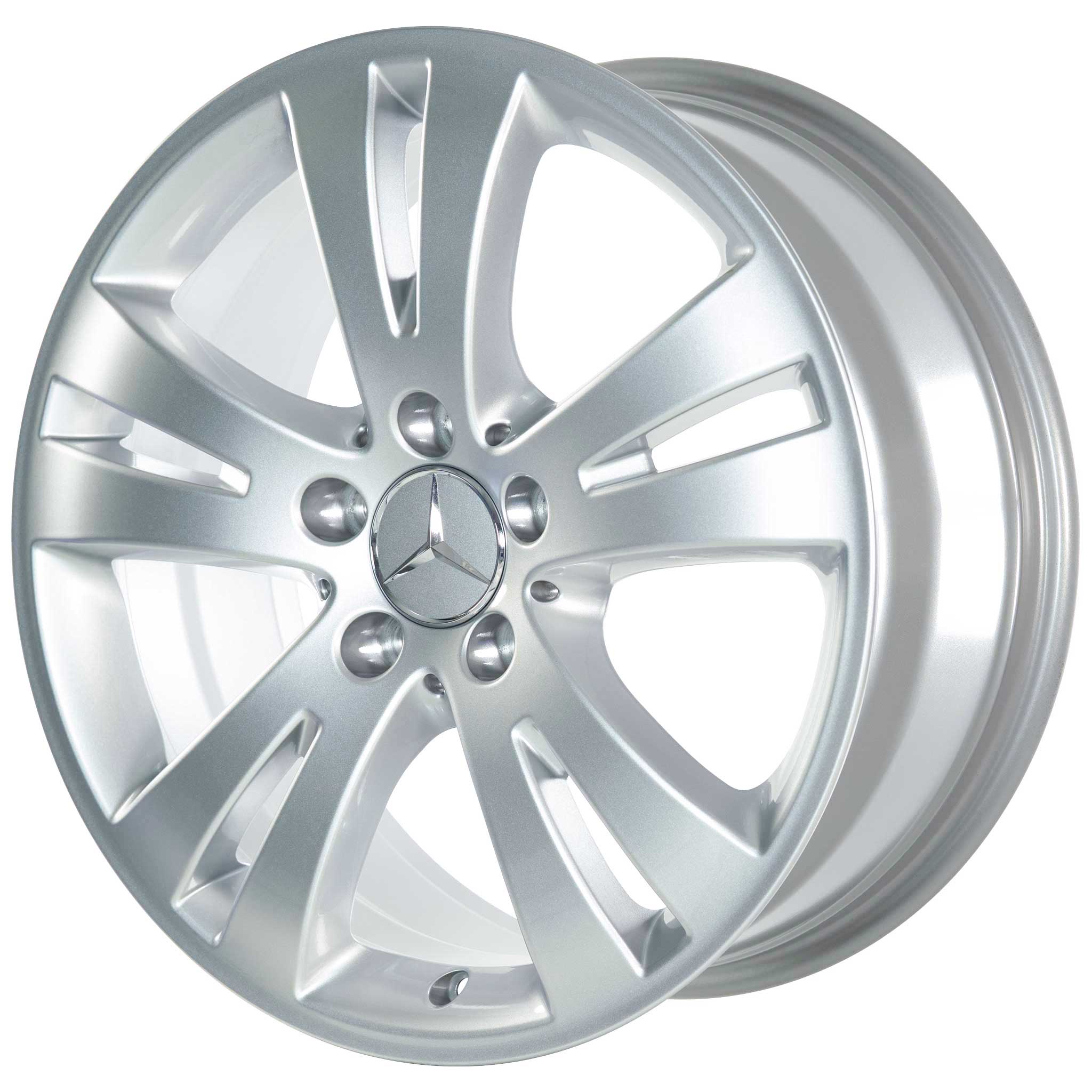 Mercedes 5 Twin Spoke [204-17] Titanium Silver Alloy Wheel Product Image #2