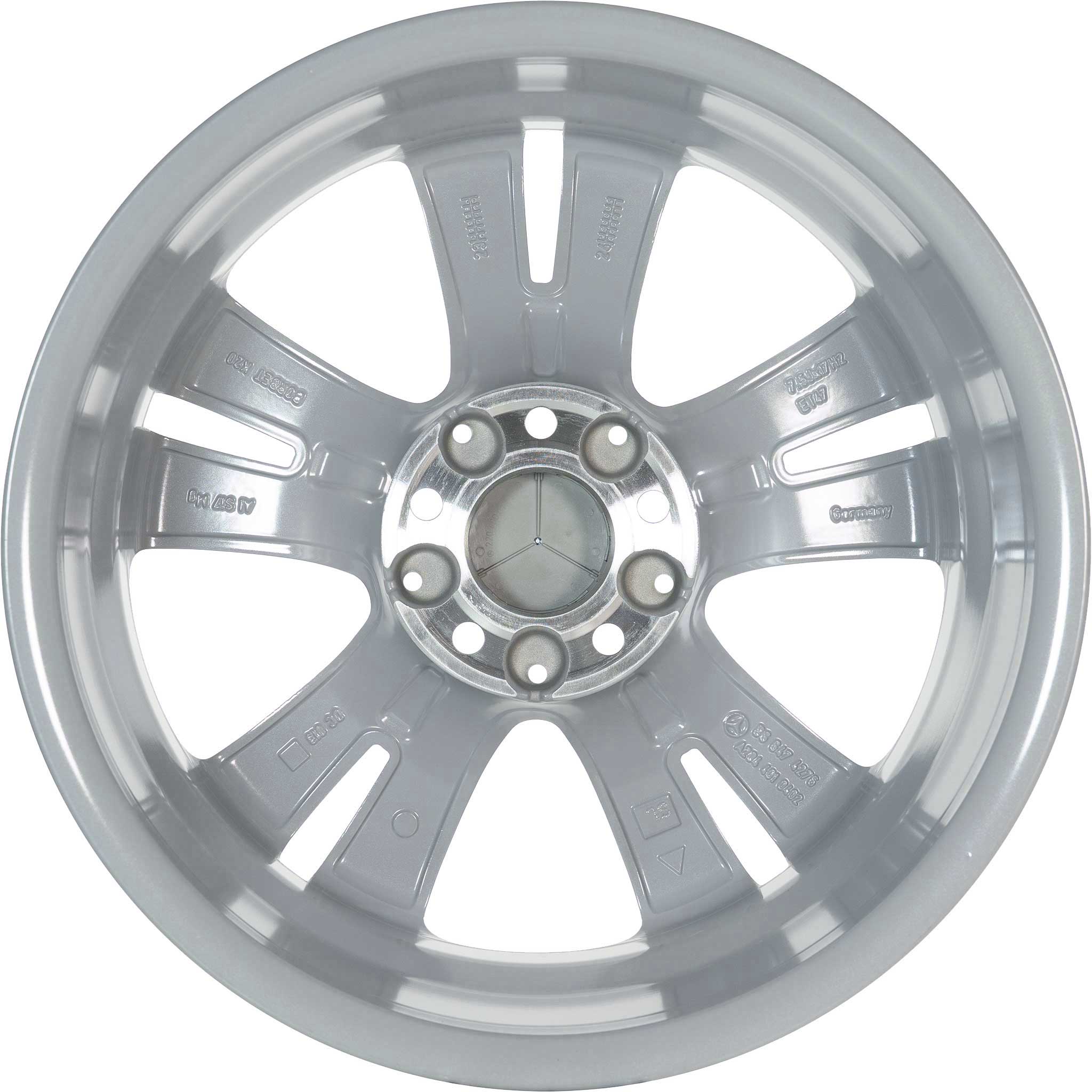 Mercedes 5 Twin Spoke [204-17] Titanium Silver Alloy Wheel Product Image #3