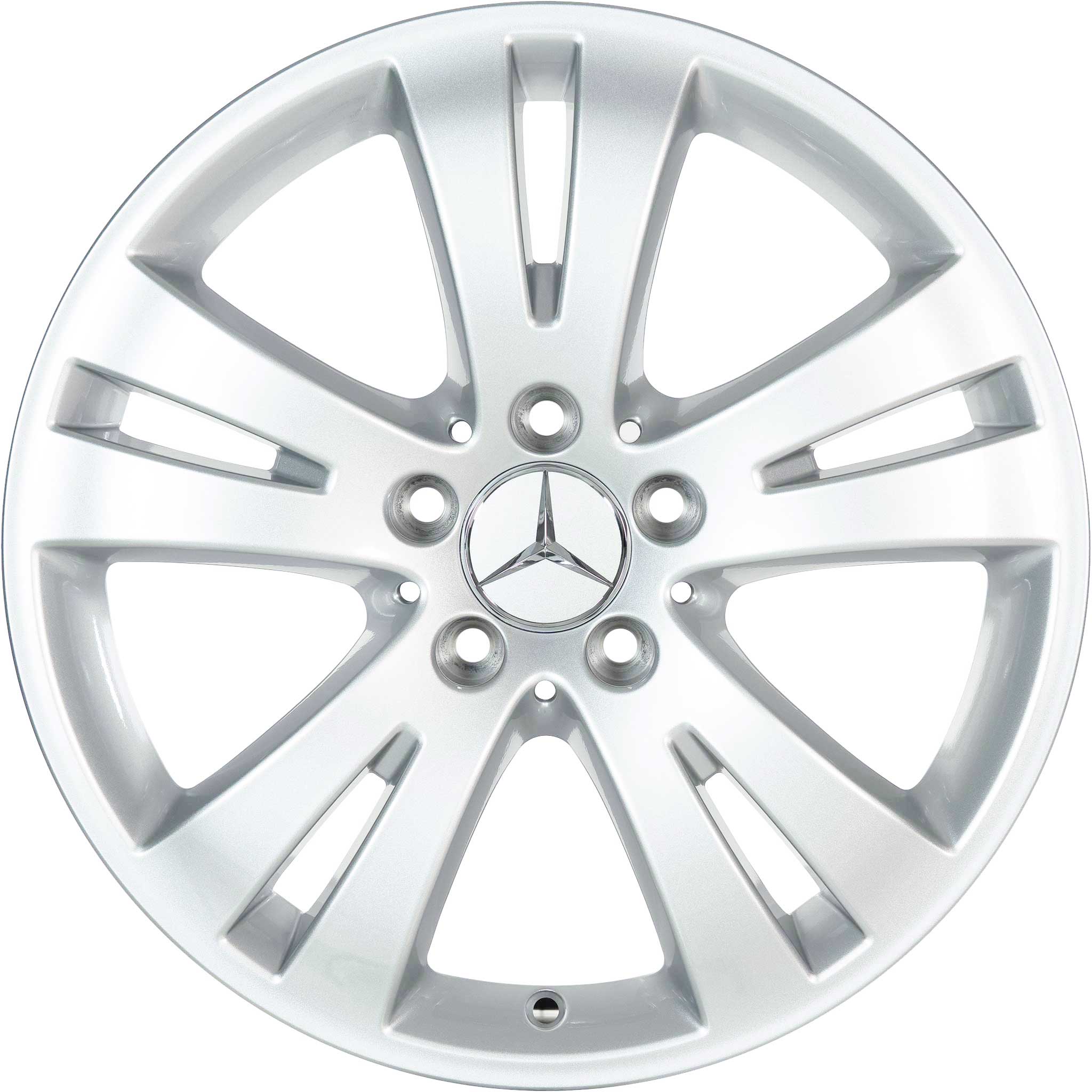 Mercedes 5 Twin Spoke [204-17] Titanium Silver Alloy Wheel Product Image #1