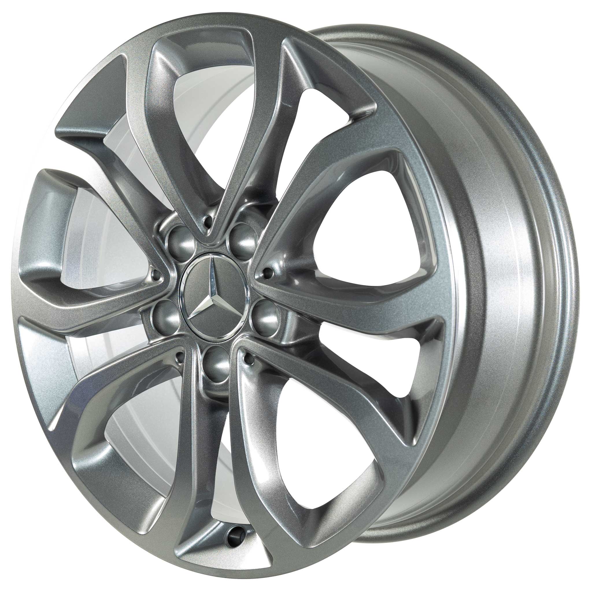 Mercedes 5 Twin Spoke [205-17] Himalaya Grey Alloy Wheel Product Image #2