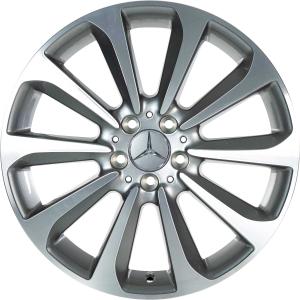 19" Mercedes 10 Spoke [205-19] Himalaya Grey with High Sheen alloy wheel