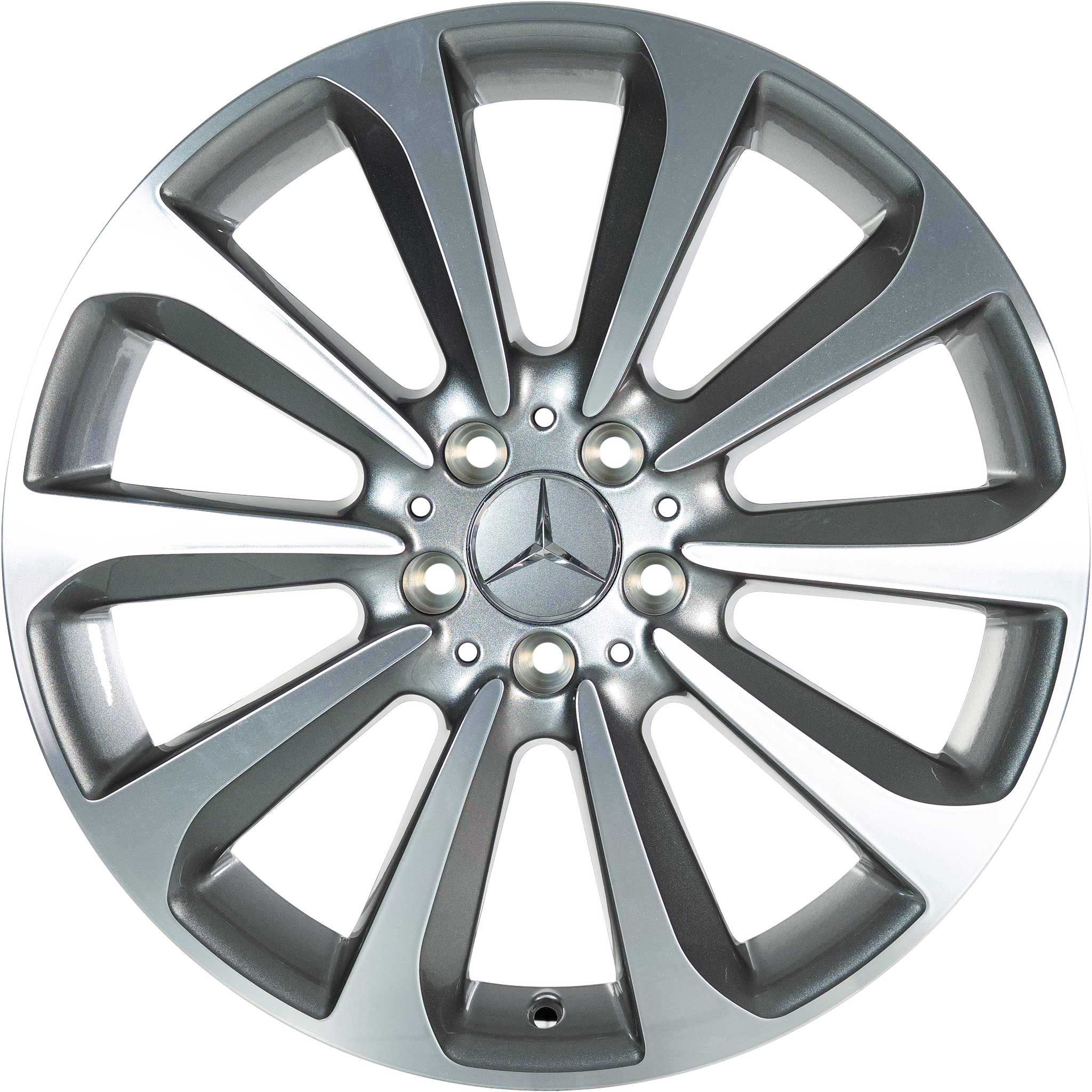 Mercedes 10 Spoke [205-19] Himalaya Grey with High Sheen Alloy Wheel Product Image #1
