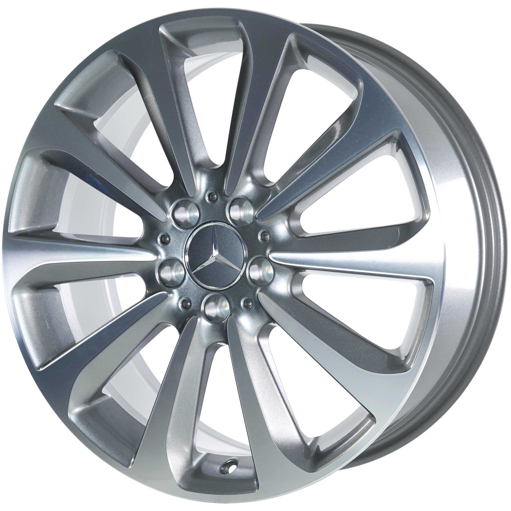 Mercedes 10 Spoke [205-19] Himalaya Grey with High Sheen Alloy Wheel Product Image #2