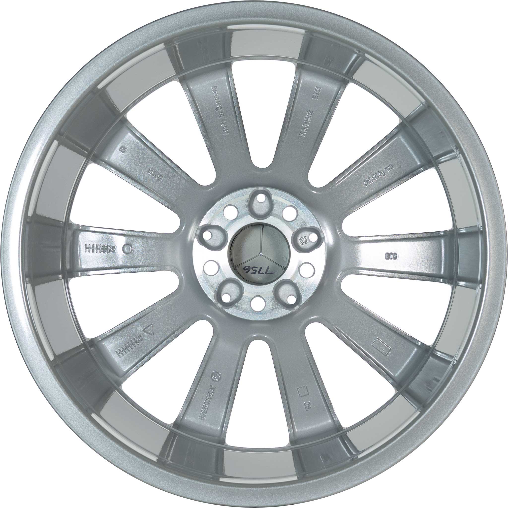 Mercedes 10 Spoke [205-19] Himalaya Grey with High Sheen Alloy Wheel Product Image #3