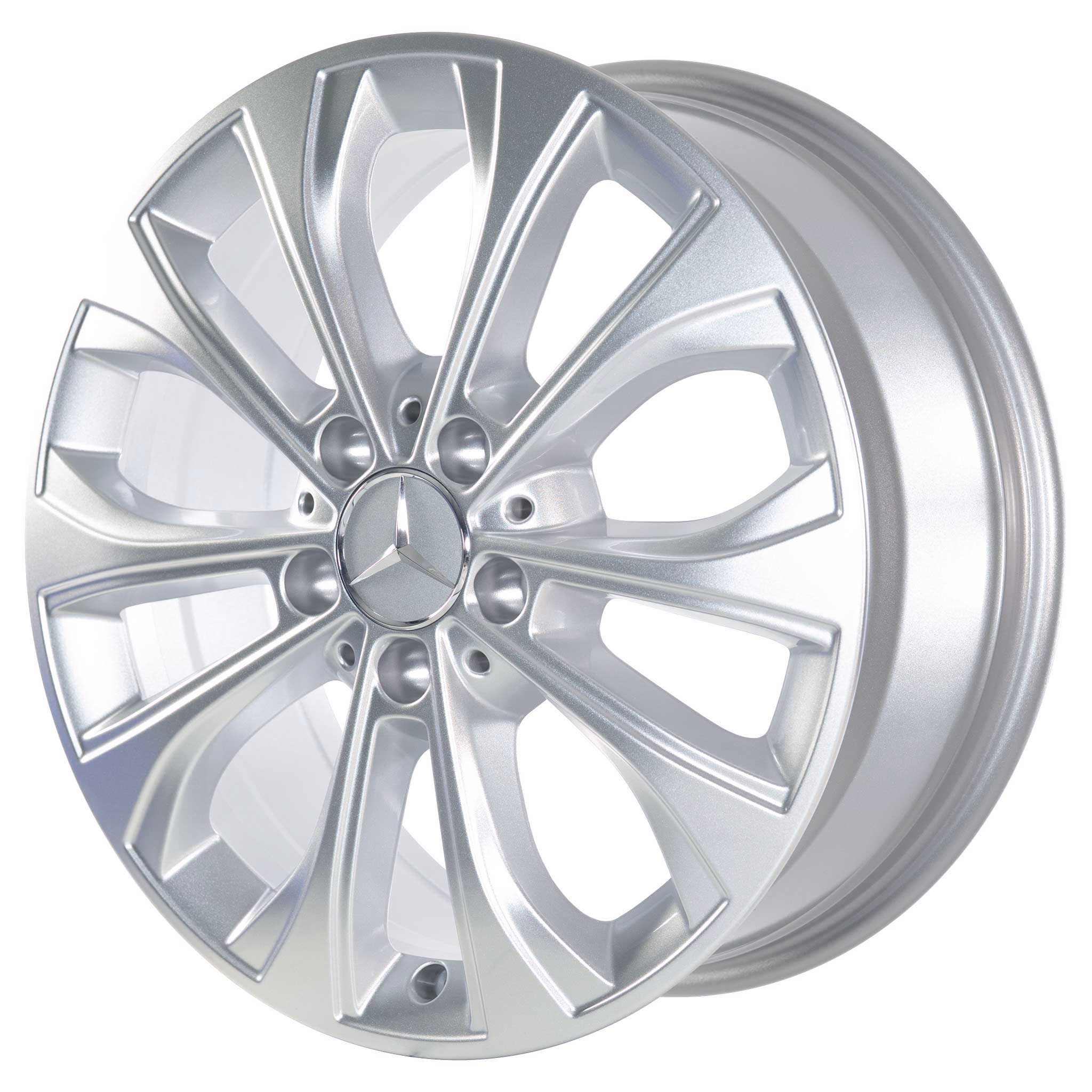 Mercedes 5 Double Spoke [205-17] Vanadium Silver Alloy Wheel Product Image #2