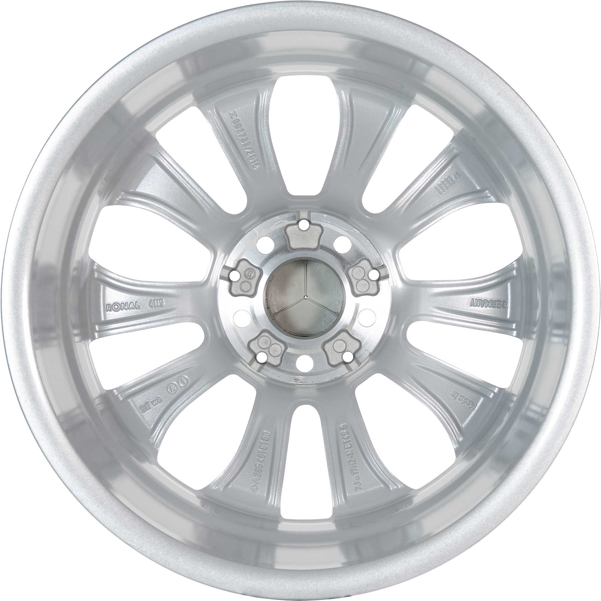 Mercedes 5 Double Spoke [205-17] Vanadium Silver Alloy Wheel Product Image #3