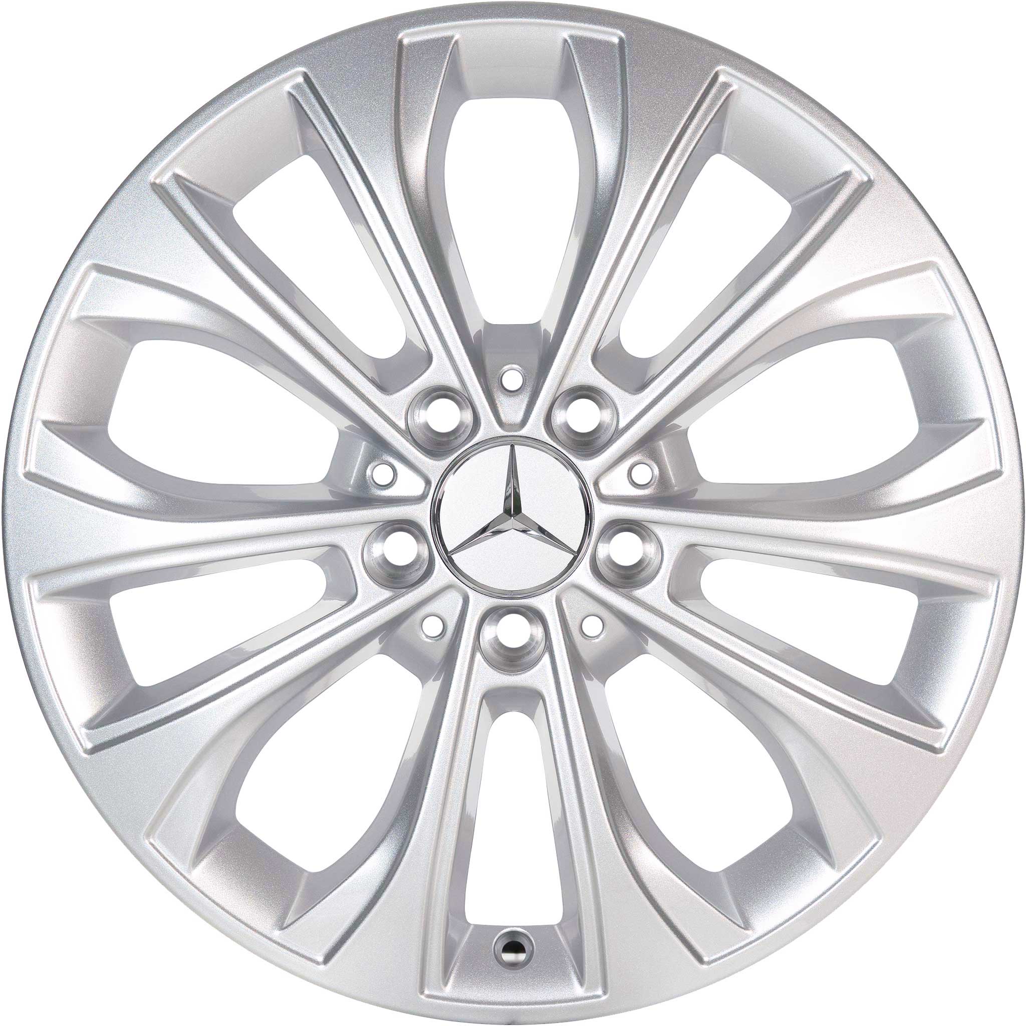 Mercedes 5 Double Spoke [205-17] Vanadium Silver Alloy Wheel Product Image #1