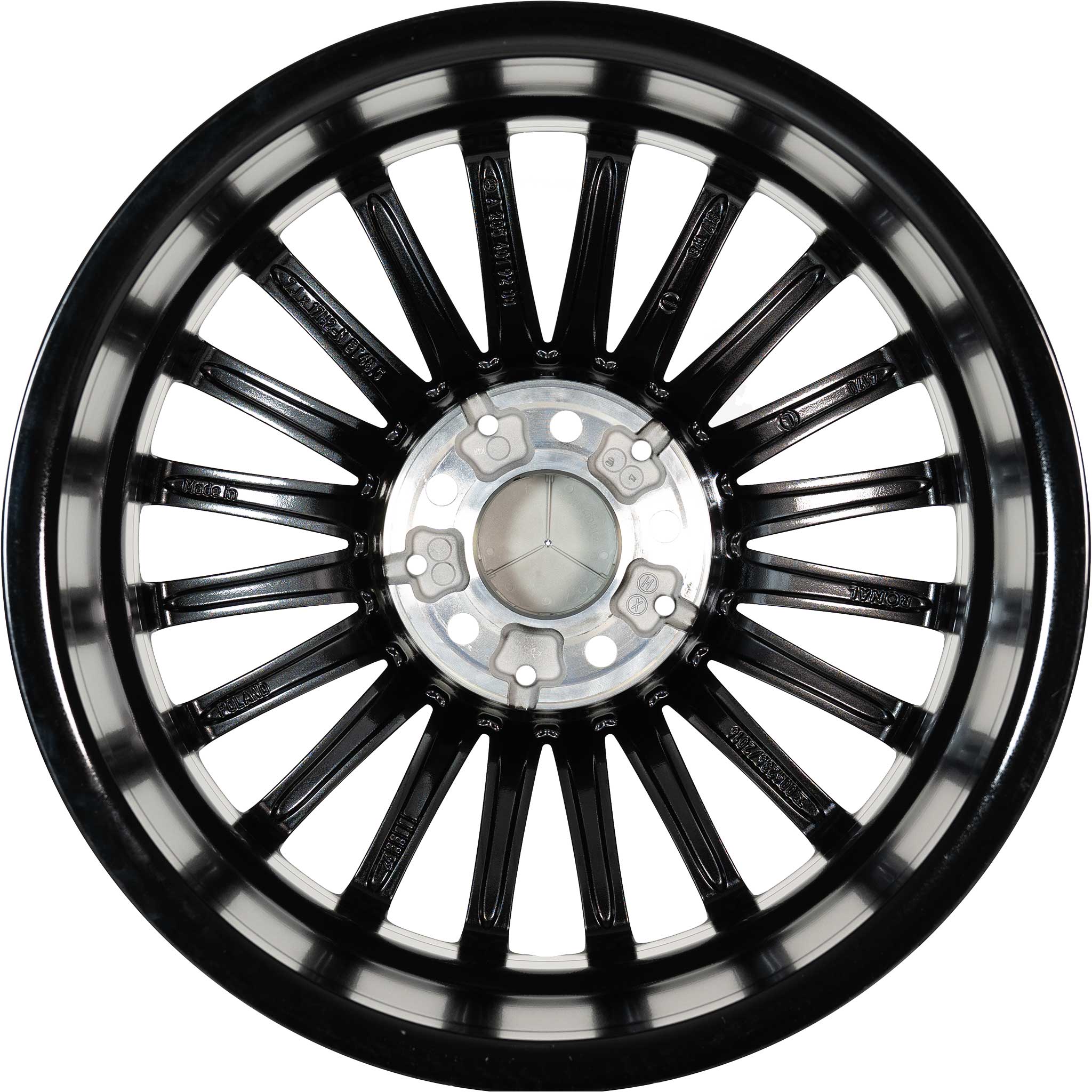 Mercedes Multispoke [205-17] Gloss Black with High Sheen Alloy Wheel Product Image #3