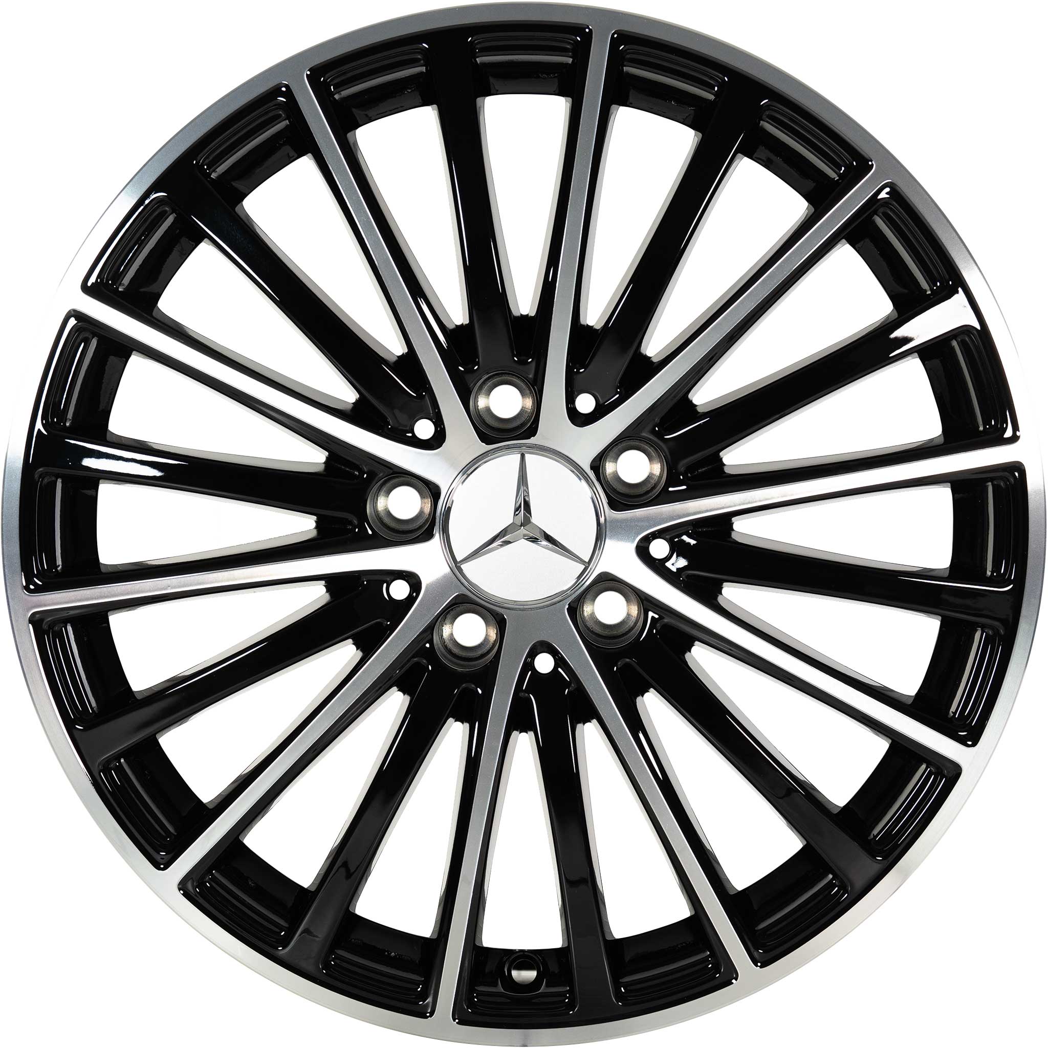 Mercedes Multispoke [205-17] Gloss Black with High Sheen Alloy Wheel Product Image #1