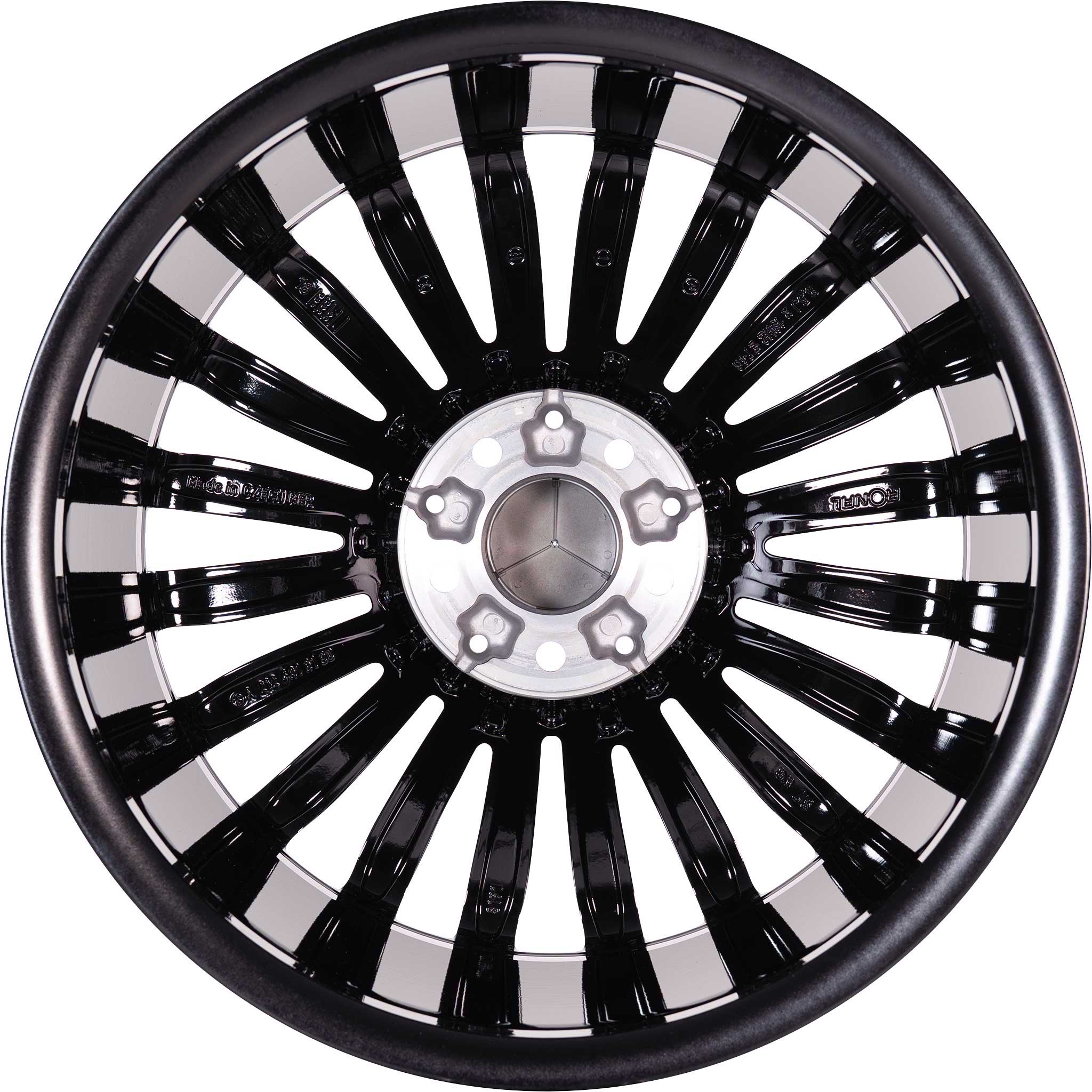 Mercedes 10 Twin Spoke [212-18] Gloss Black with High Sheen Alloy Wheel Product Image #3