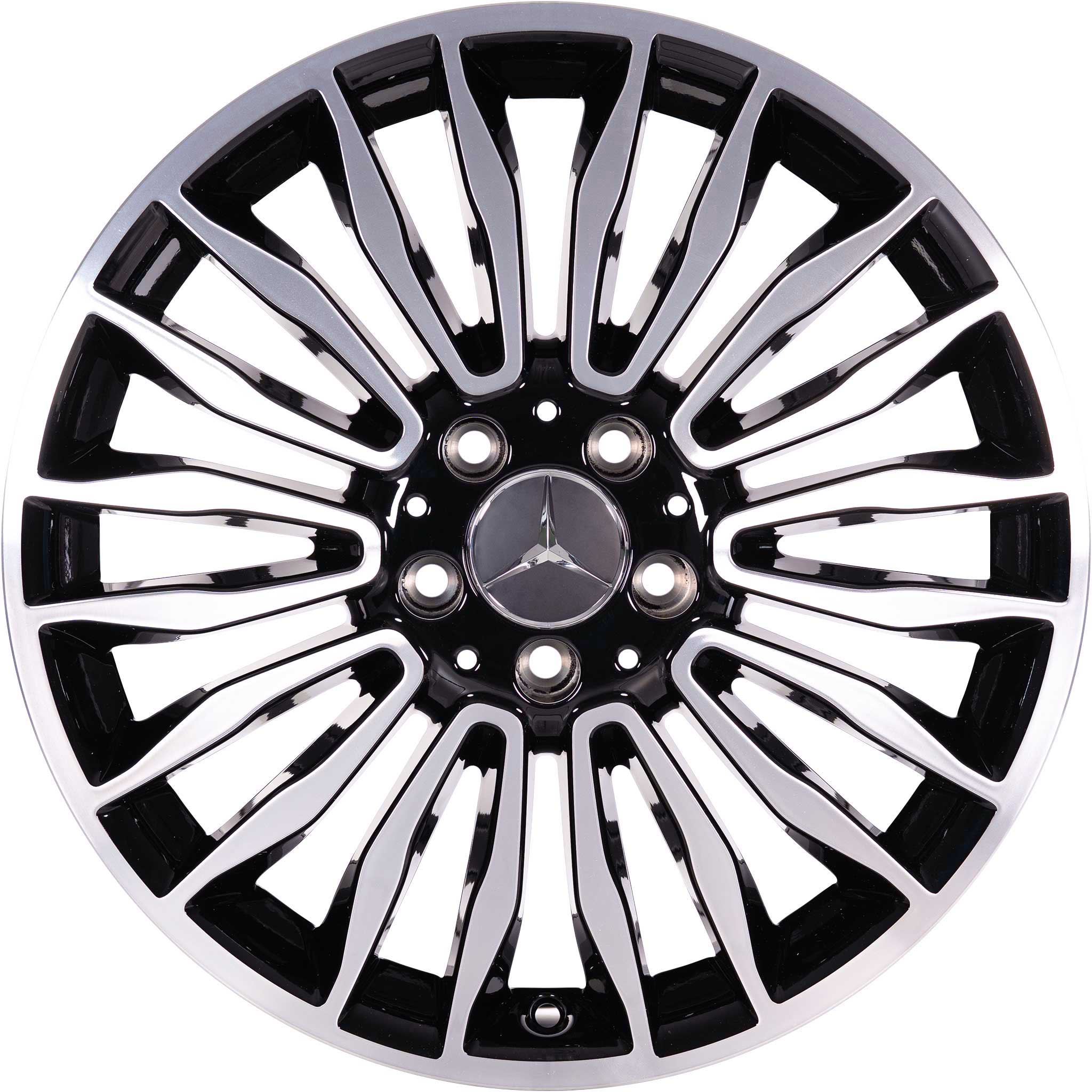 Mercedes 10 Twin Spoke [212-18] Gloss Black with High Sheen Alloy Wheel Product Image #1