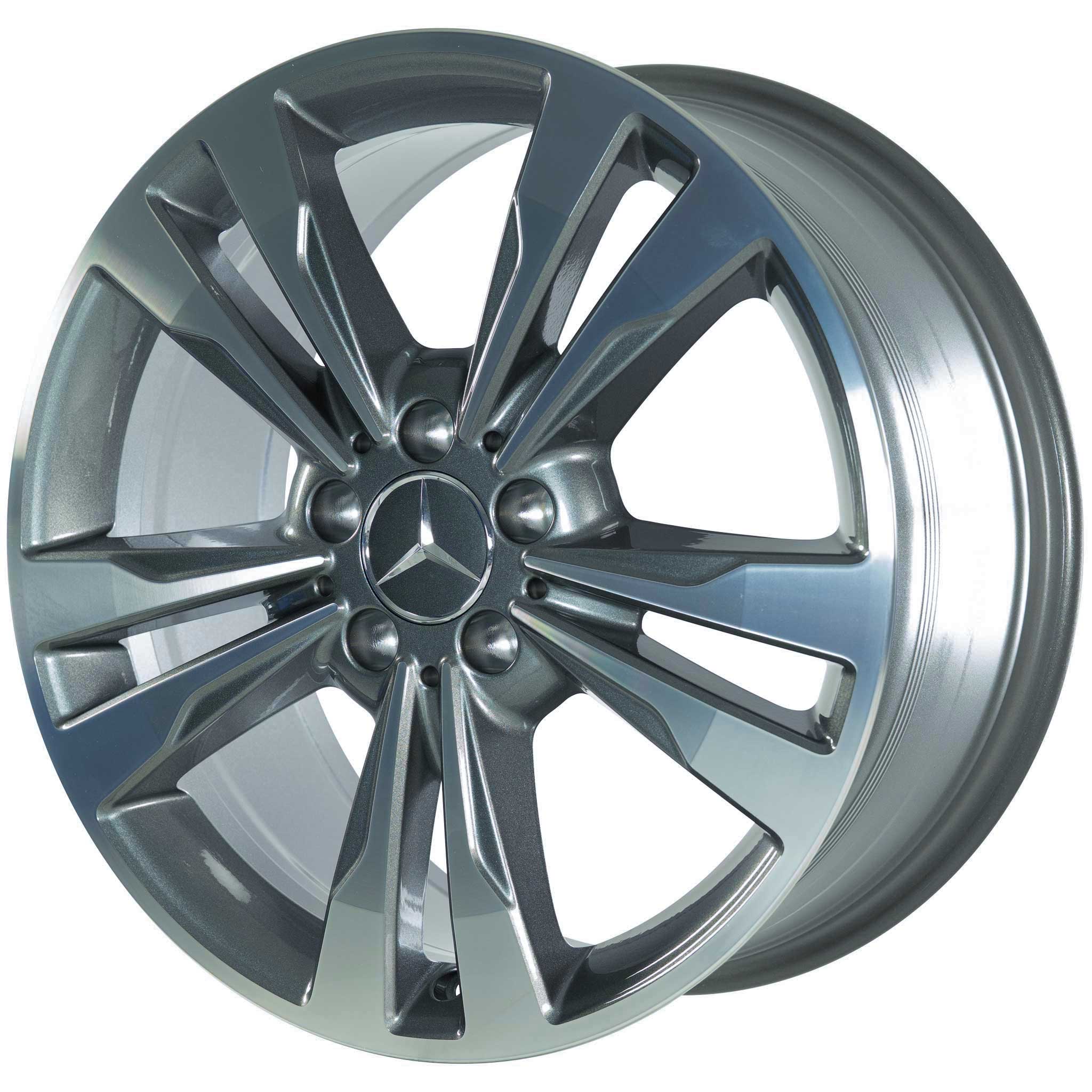 Mercedes 5 Twin Spoke [212-17] Himalaya Grey with High Sheen Alloy Wheel Product Image #2