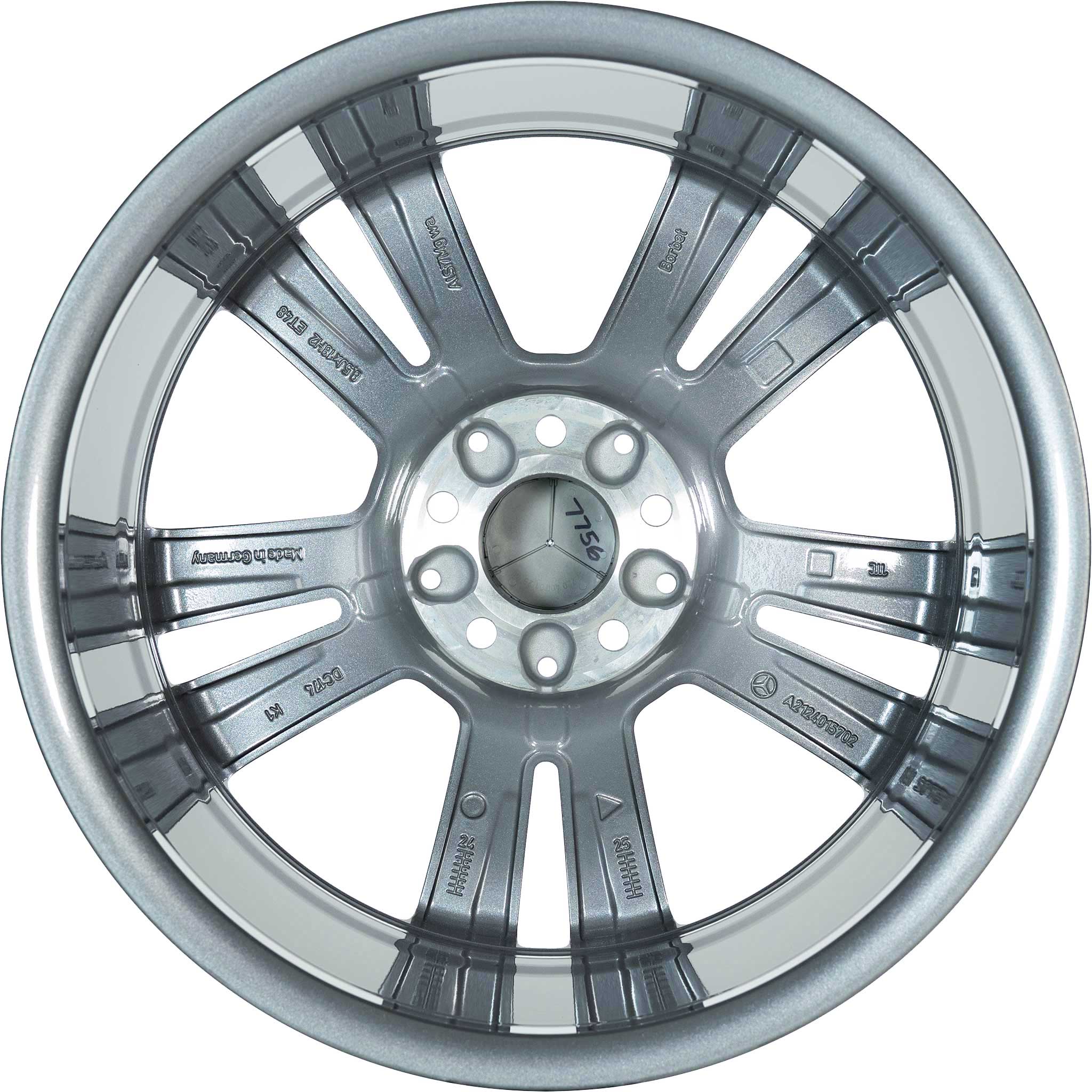 Mercedes 5 Twin Spoke [212-18] Himalaya Grey with High Sheen Alloy Wheel Product Image #3