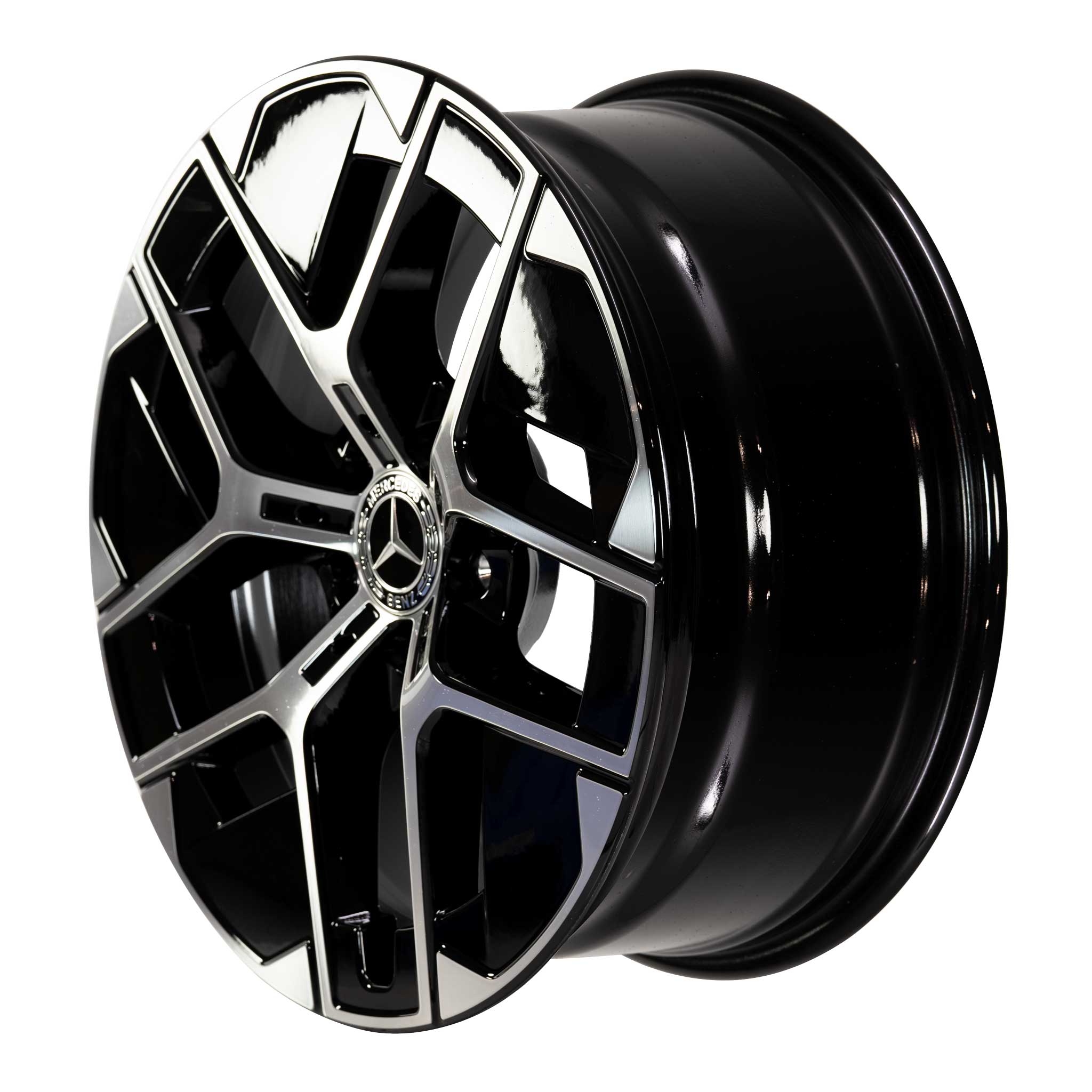 Mercedes 5 Y Spoke [214-18] Gloss Back with High Sheen Alloy Wheel Product Image #2