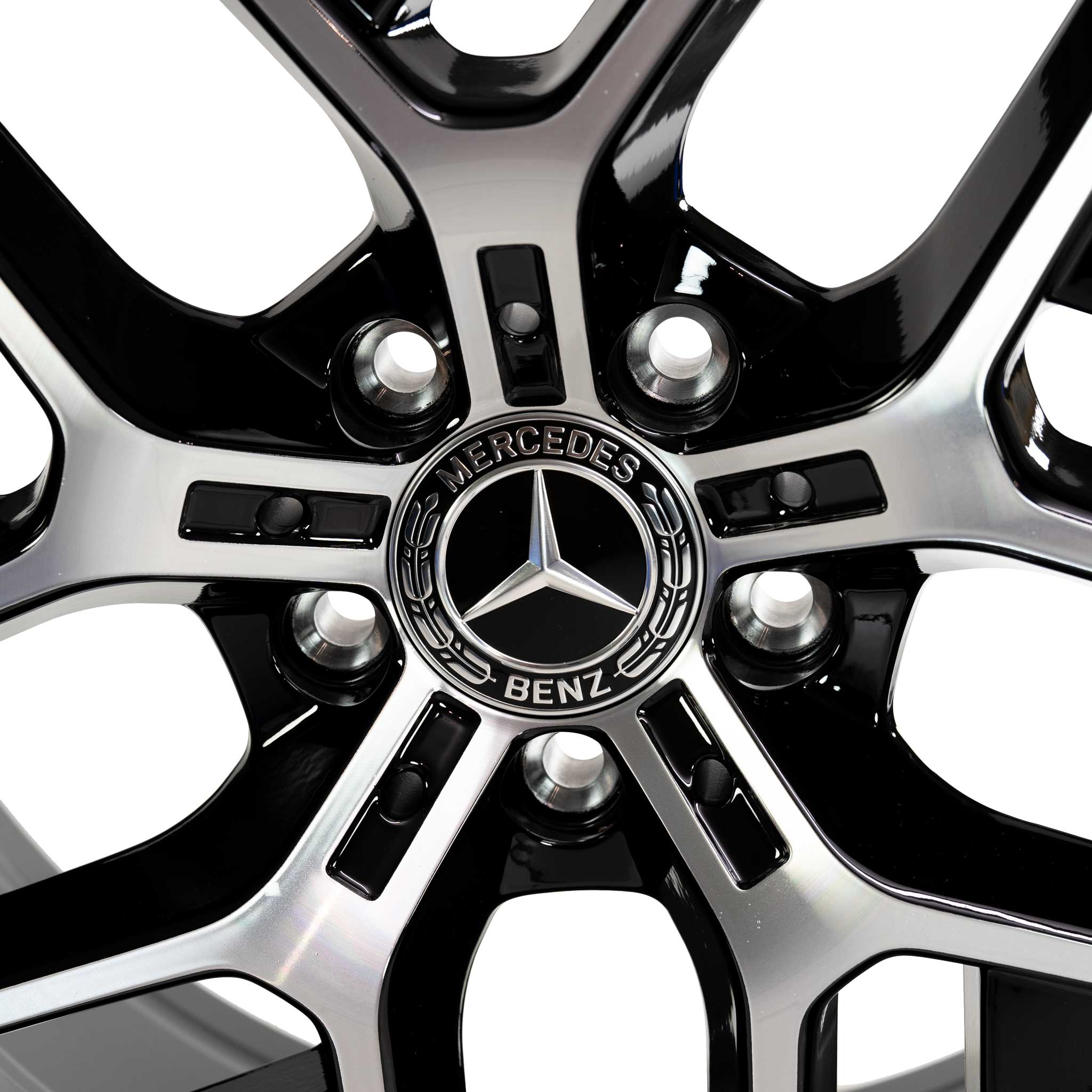 Mercedes 5 Y Spoke [214-18] Gloss Back with High Sheen Alloy Wheel Product Image #4