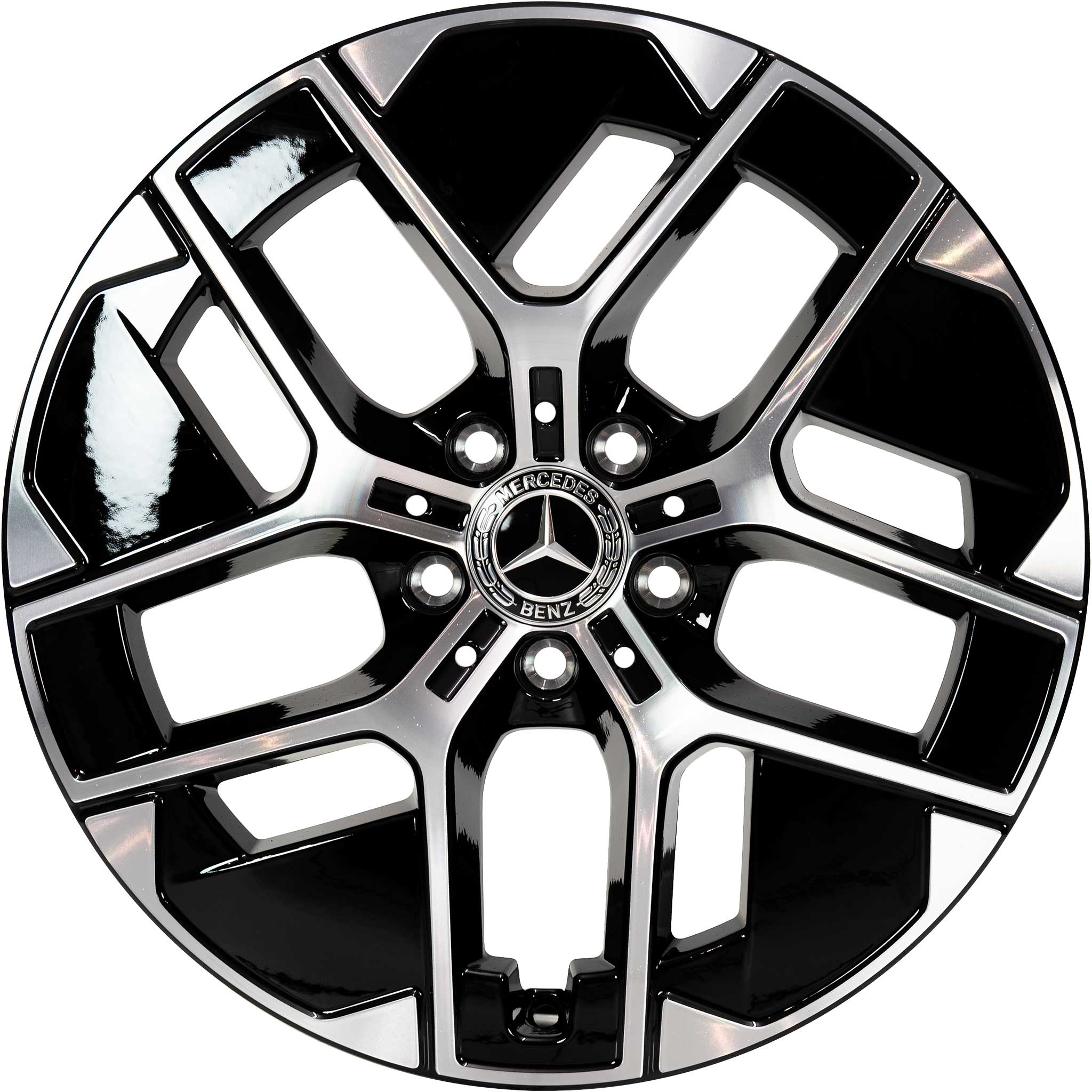 Mercedes 5 Y Spoke [214-18] Gloss Back with High Sheen Alloy Wheel Product Image #1