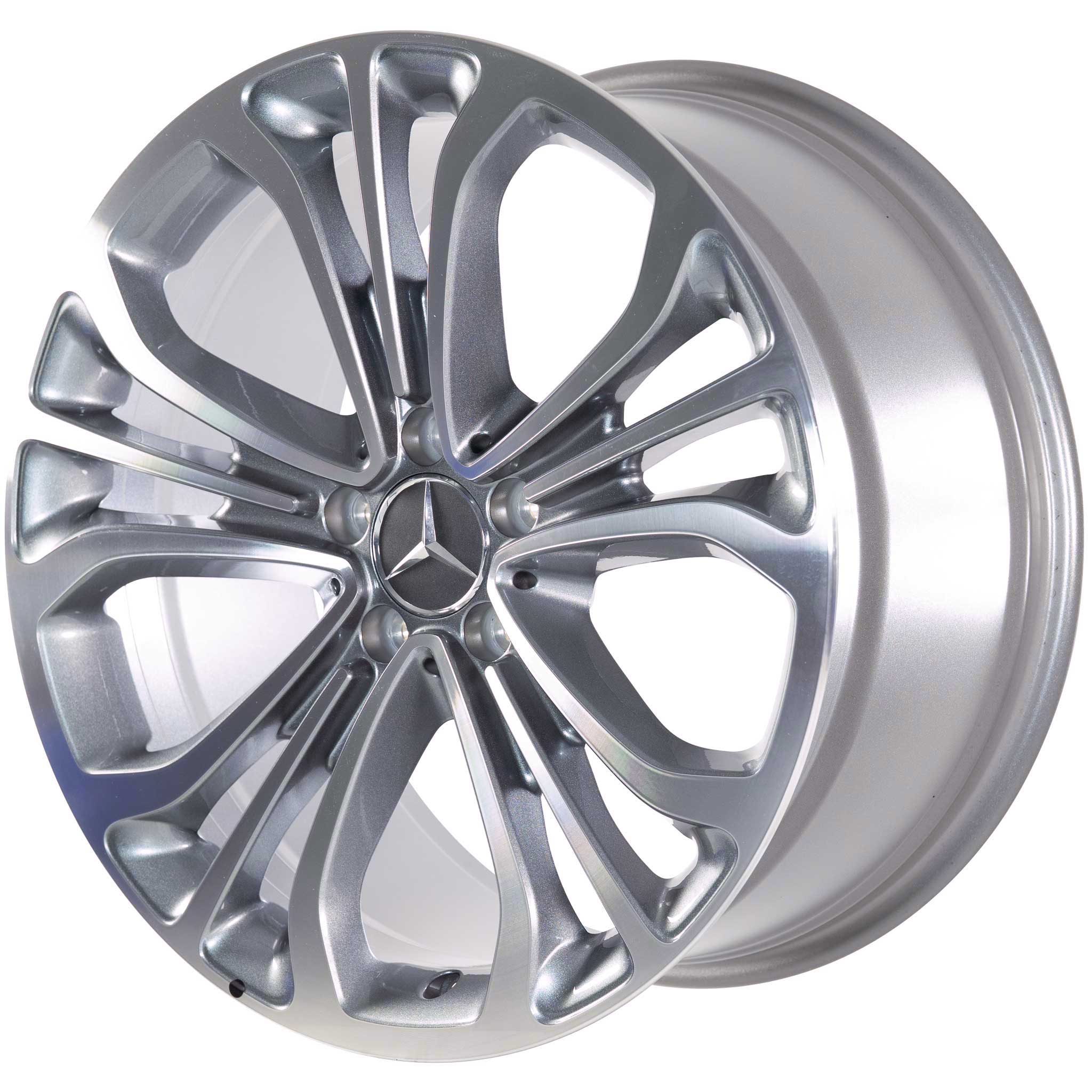 Mercedes 5 Triple Spoke [217-19] Himalaya Grey with High Sheen Alloy Wheel Product Image #2