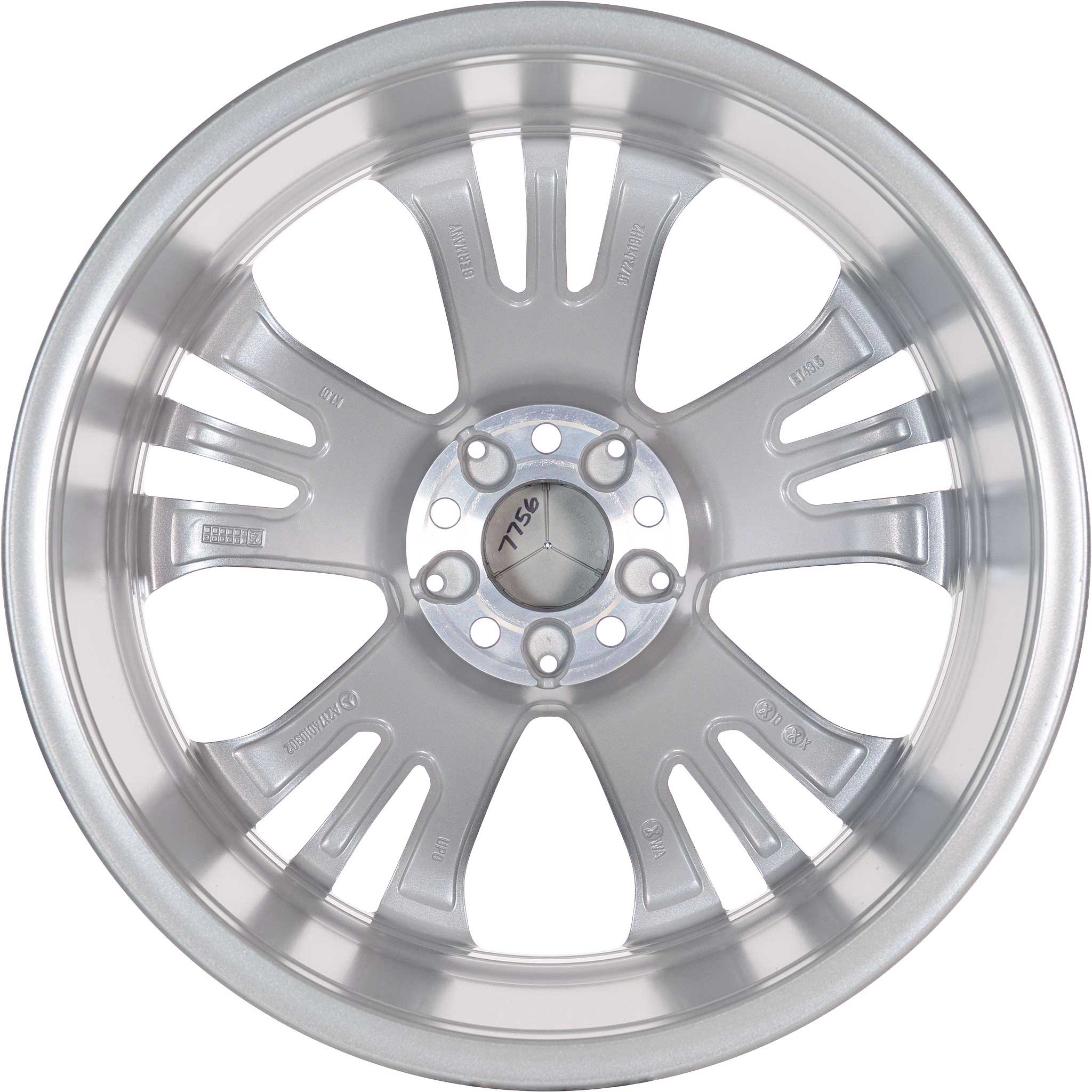 Mercedes 5 Triple Spoke [217-19] Himalaya Grey with High Sheen Alloy Wheel Product Image #3