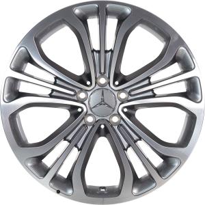 19" Mercedes 5 Triple Spoke [217-19] Himalaya Grey with High Sheen alloy wheel