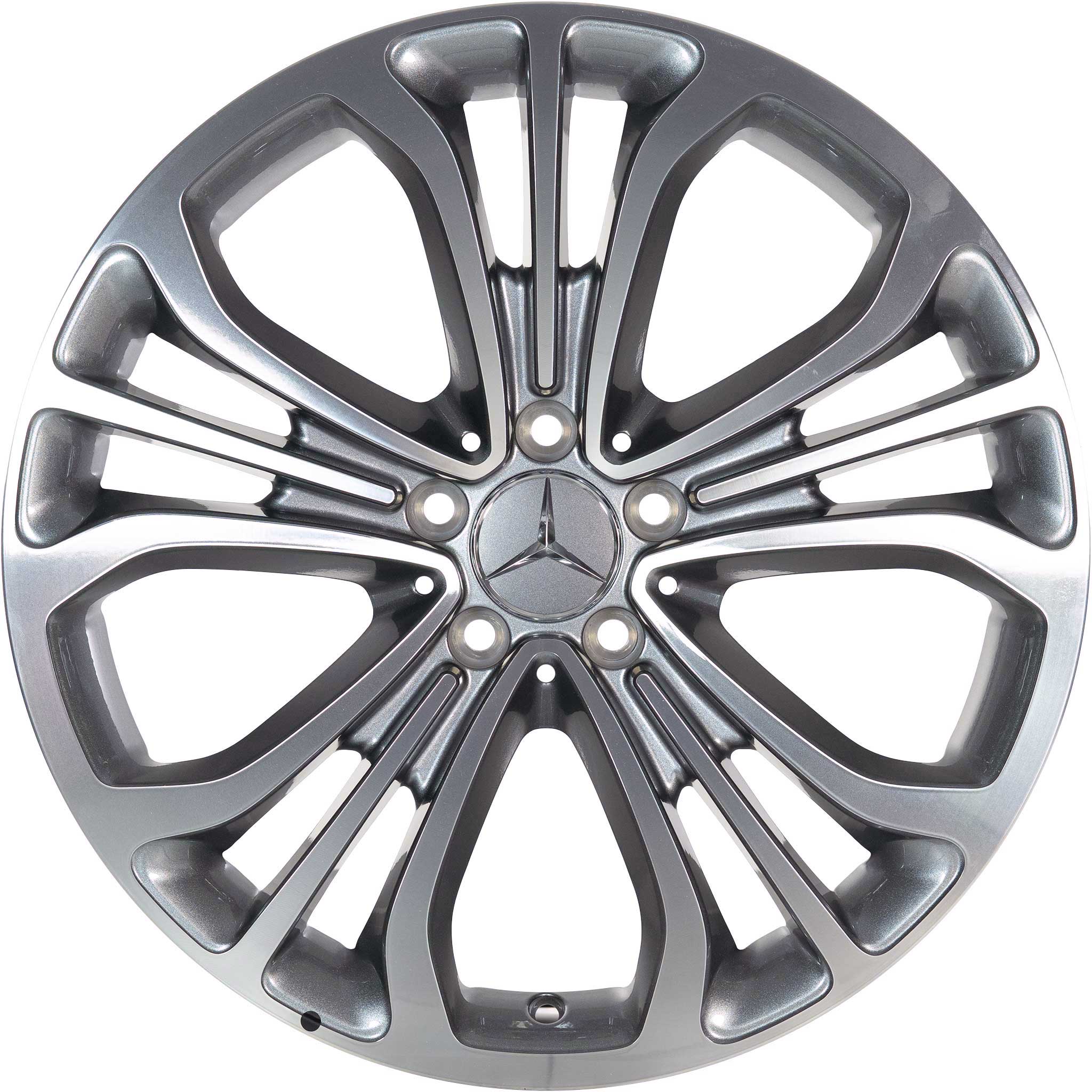 Mercedes 5 Triple Spoke [217-19] Himalaya Grey with High Sheen Alloy Wheel Product Image #1