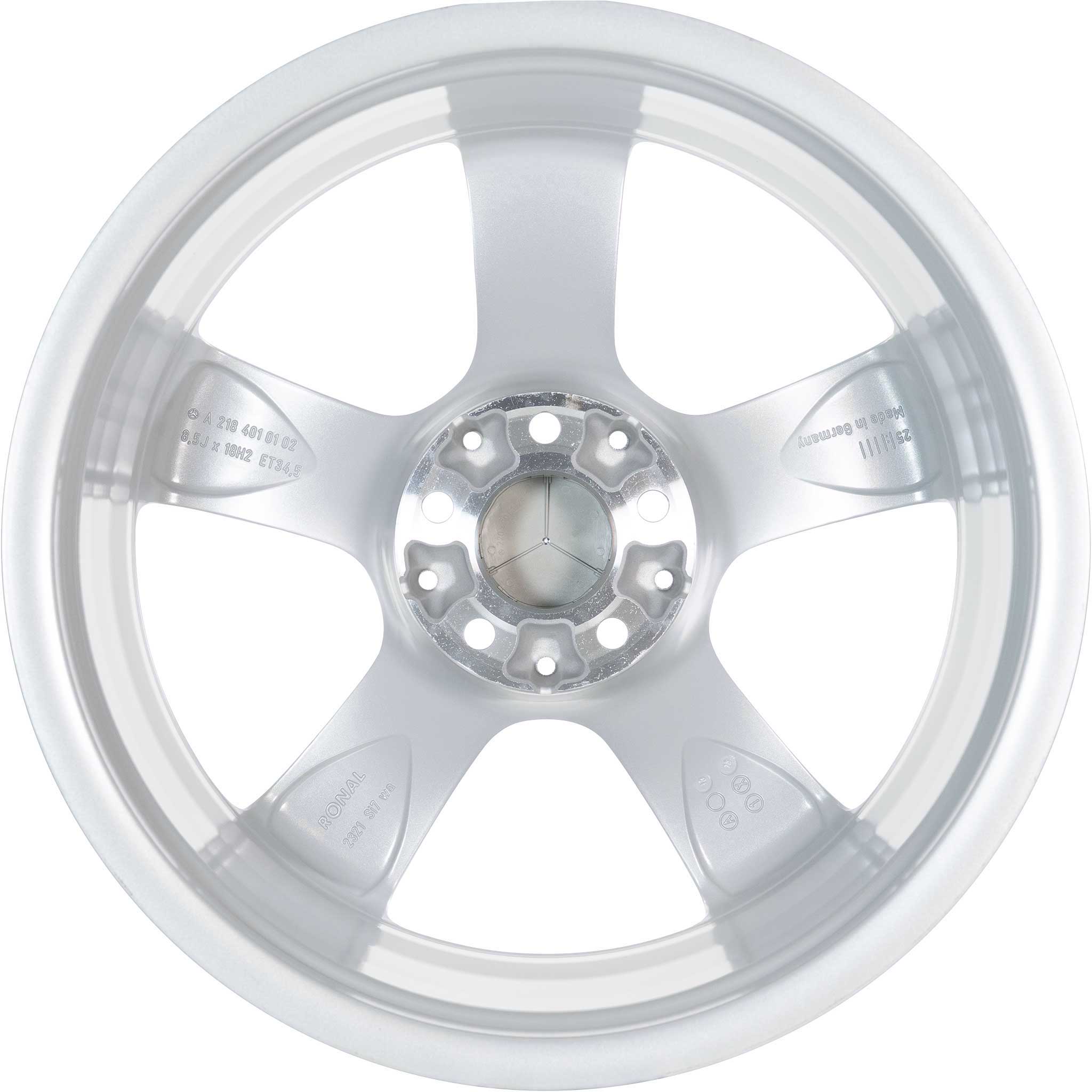 Mercedes 5 Spoke [218-18] Titanium Silver Alloy Wheel Product Image #3