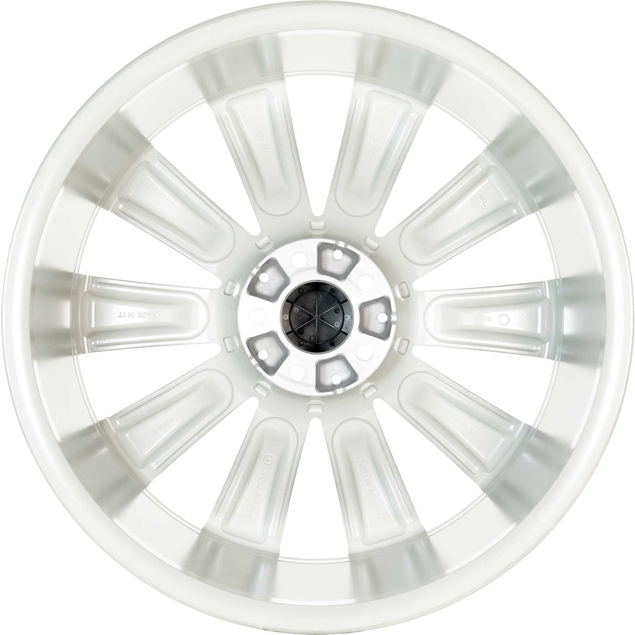 Mercedes 10 Spoke [222-20] Palladium Silver with High Sheen Alloy Wheel Product Image #3