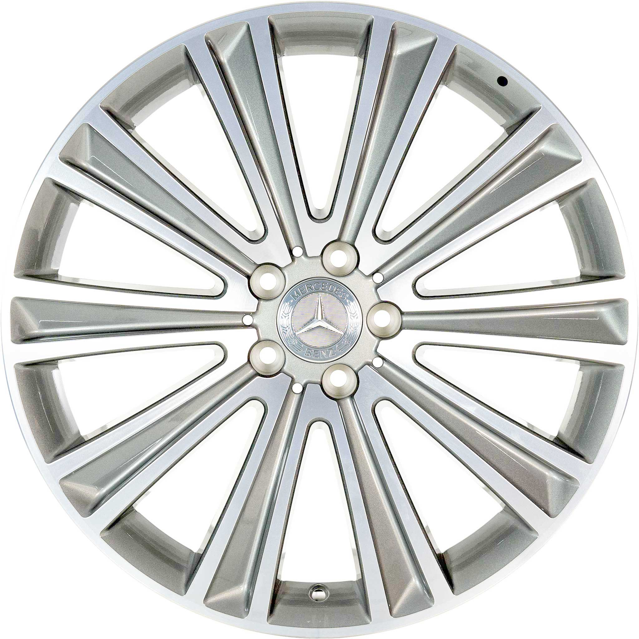 Mercedes 10 Spoke [222-20] Palladium Silver with High Sheen Alloy Wheel Product Image #1