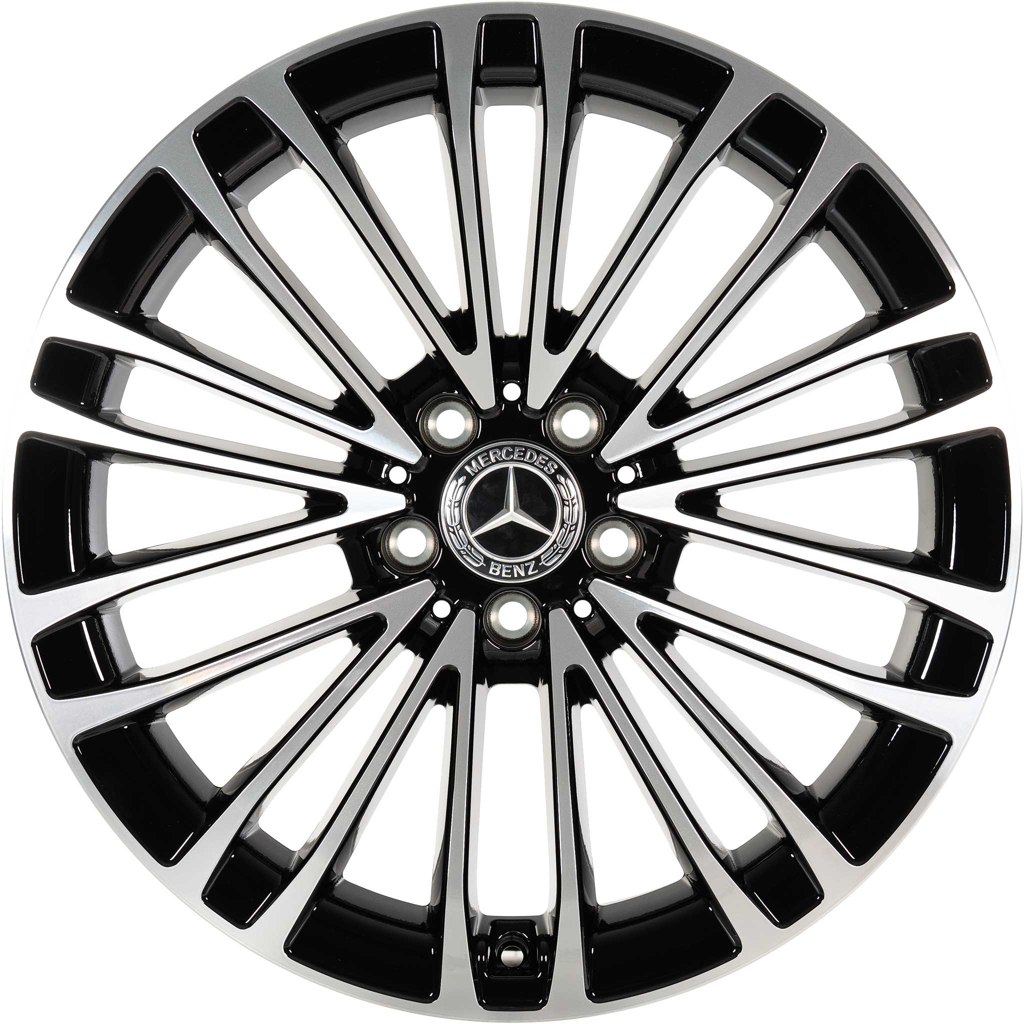 Mercedes 10 Double Spoke [223-19] Gloss Back with High Sheen Alloy Wheel Product Image #1
