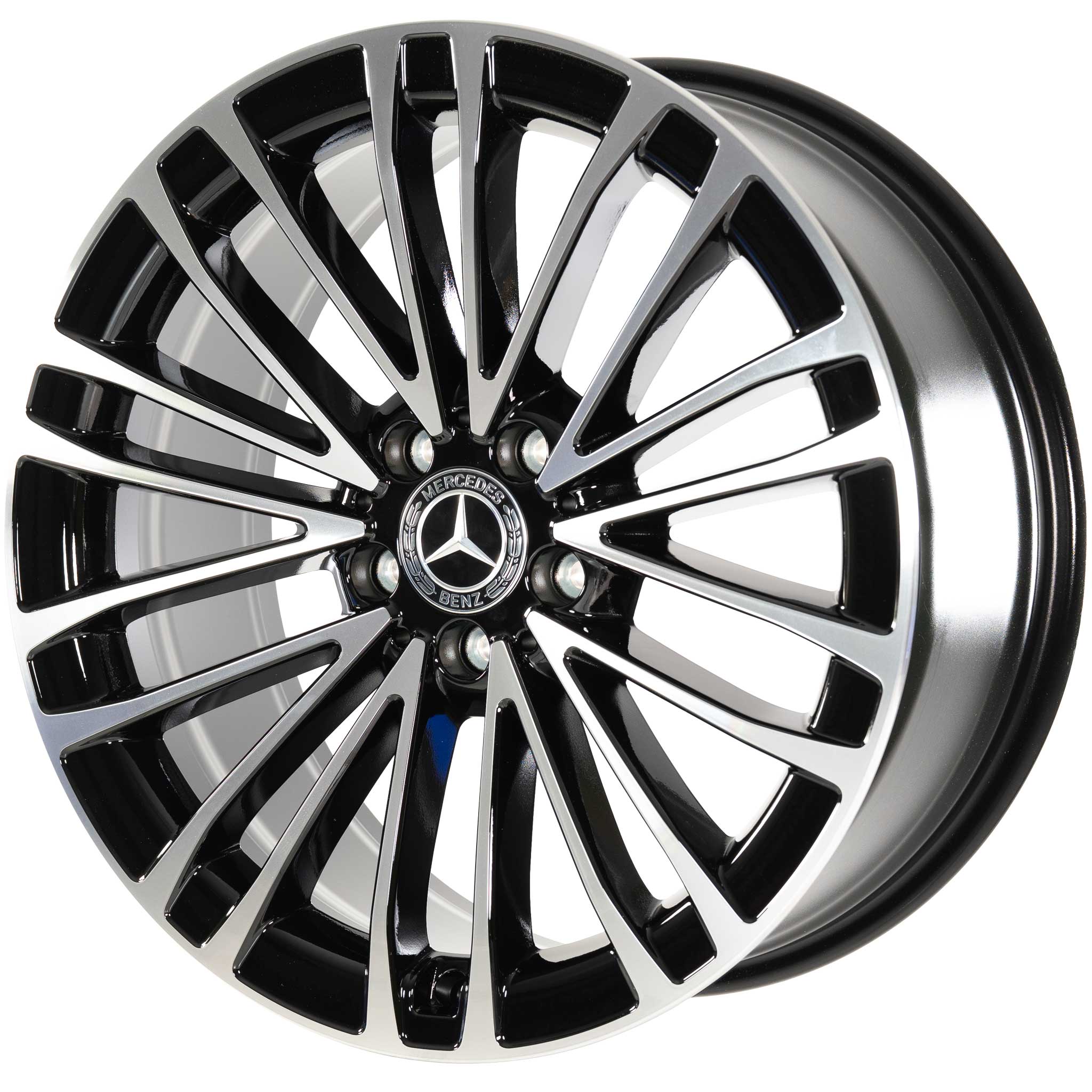Mercedes 10 Double Spoke [223-19] Gloss Back with High Sheen Alloy Wheel Product Image #2