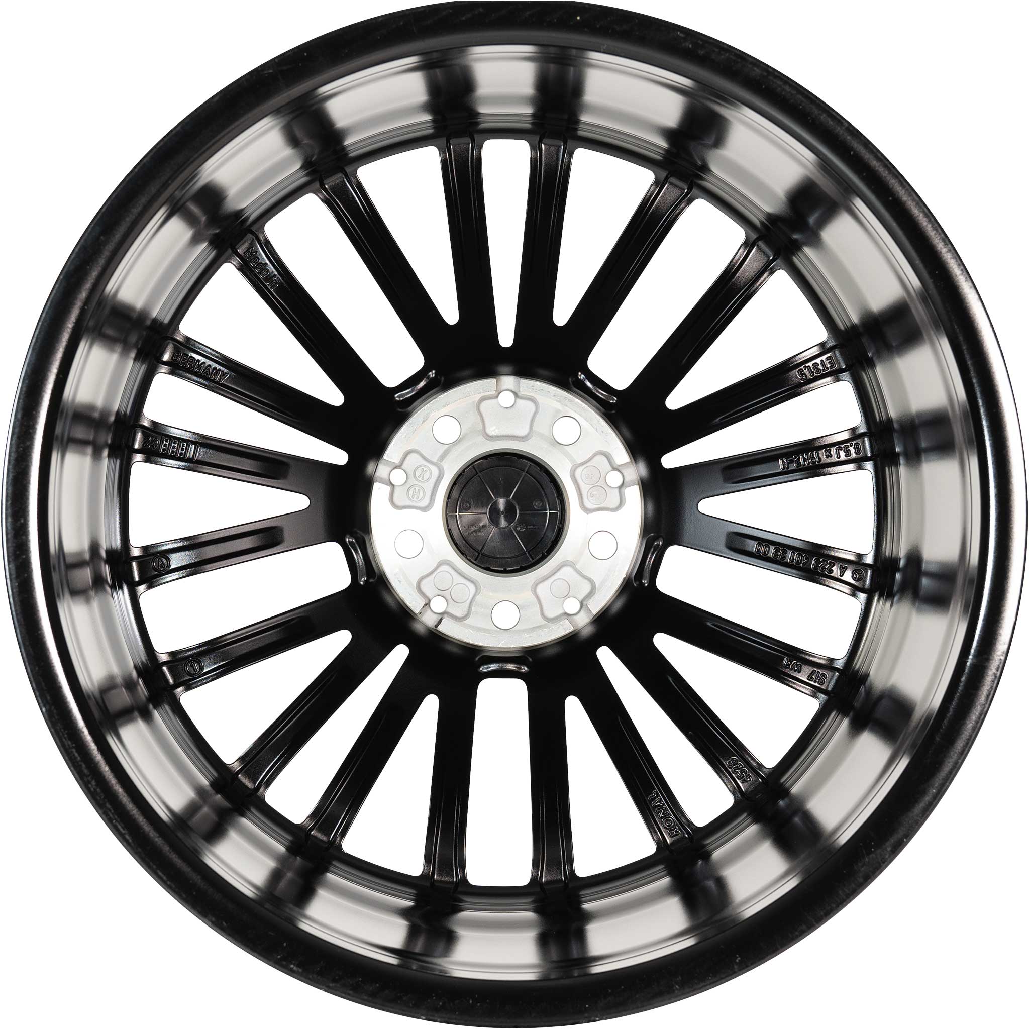 Mercedes 10 Double Spoke [223-19] Gloss Back with High Sheen Alloy Wheel Product Image #3