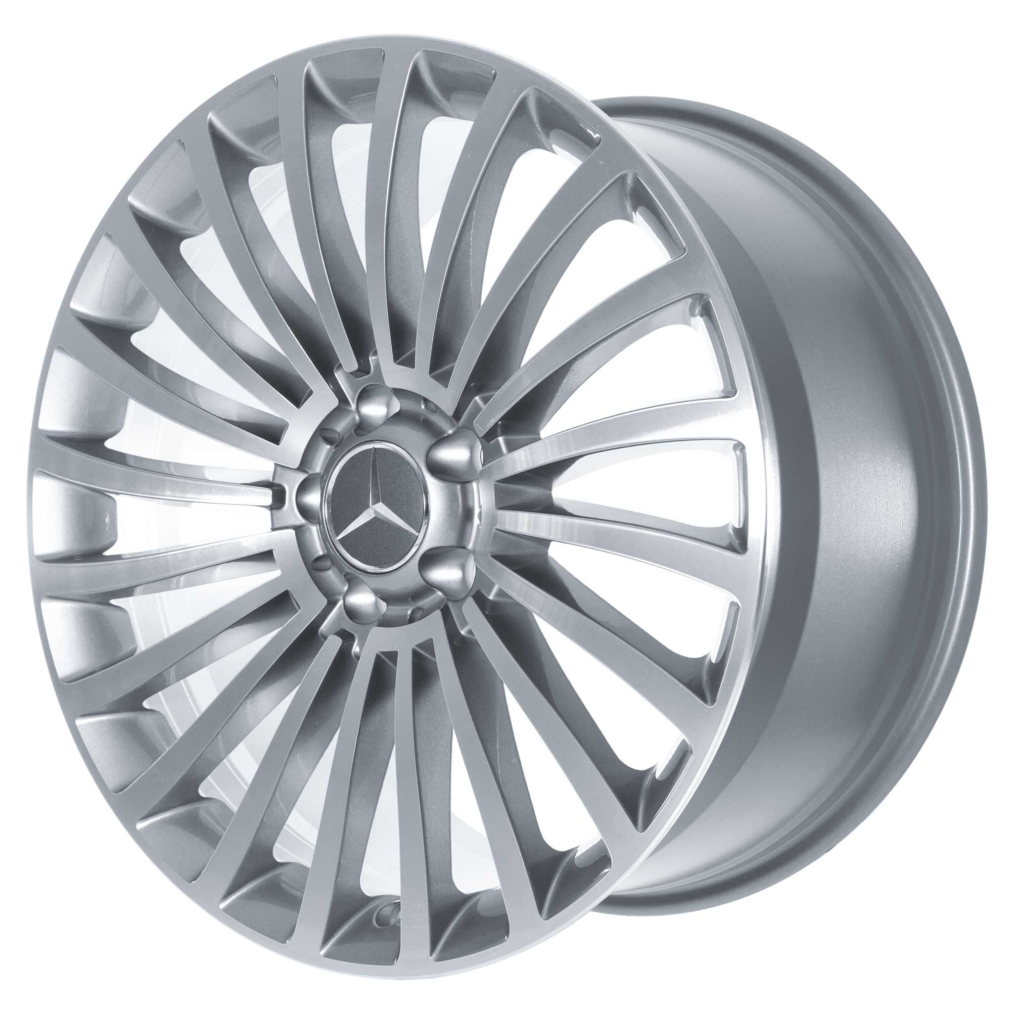 Mercedes Multispoke [231-19] Palladium Silver with High Sheen Alloy Wheel Product Image #2