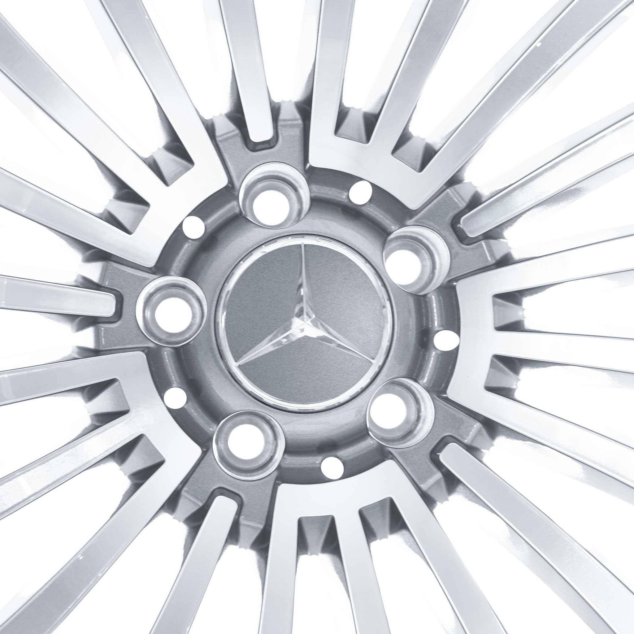 Mercedes Multispoke [231-19] Palladium Silver with High Sheen Alloy Wheel Product Image #4