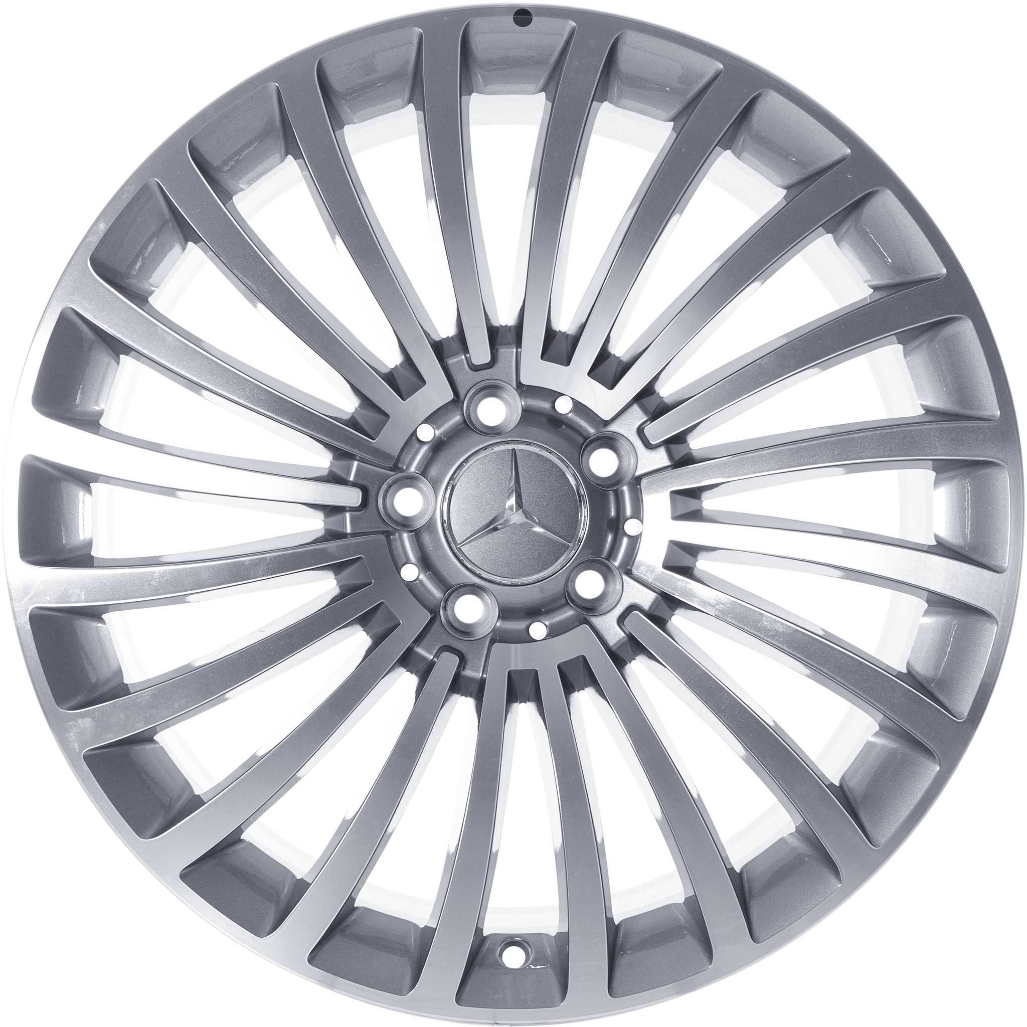 Mercedes Multispoke [231-19] Palladium Silver with High Sheen Alloy Wheel Product Image #1