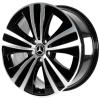 Mercedes 5 Spoke [295-19] Gloss Back with High Sheen Wheel Img 2