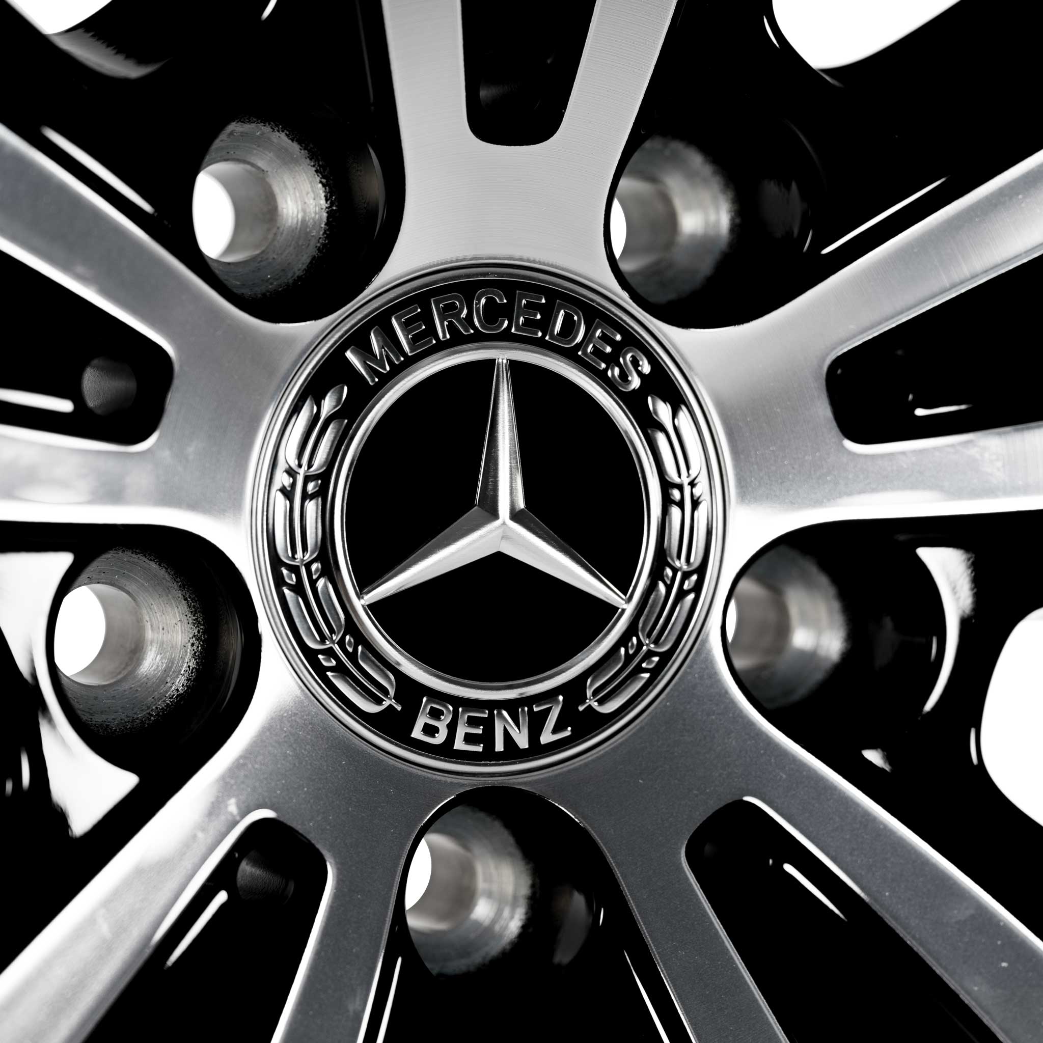 Mercedes 5 Spoke [295-19] Gloss Back with High Sheen Alloy Wheel Product Image #4