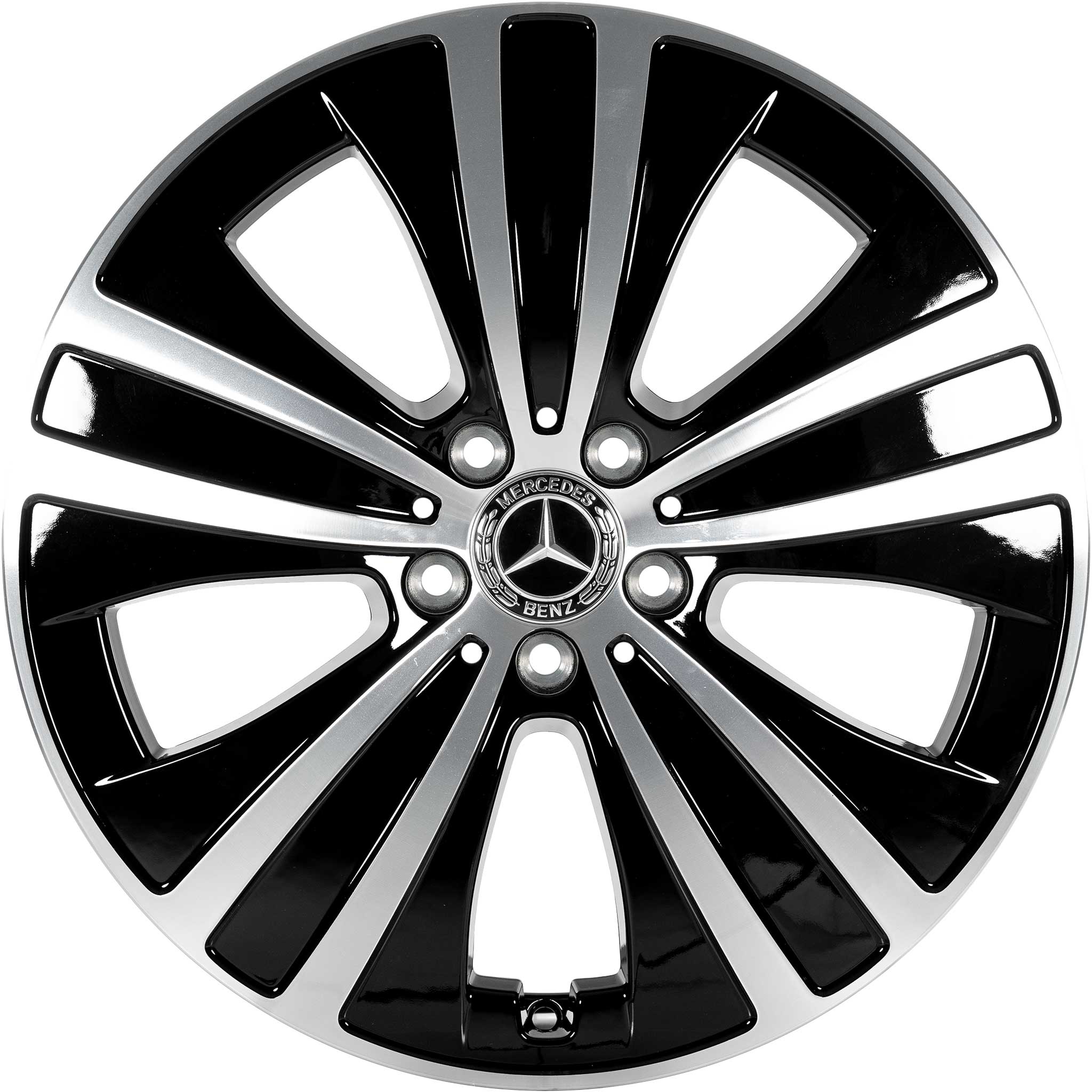 Mercedes 5 Spoke [295-19] Gloss Back with High Sheen Alloy Wheel Product Image #1