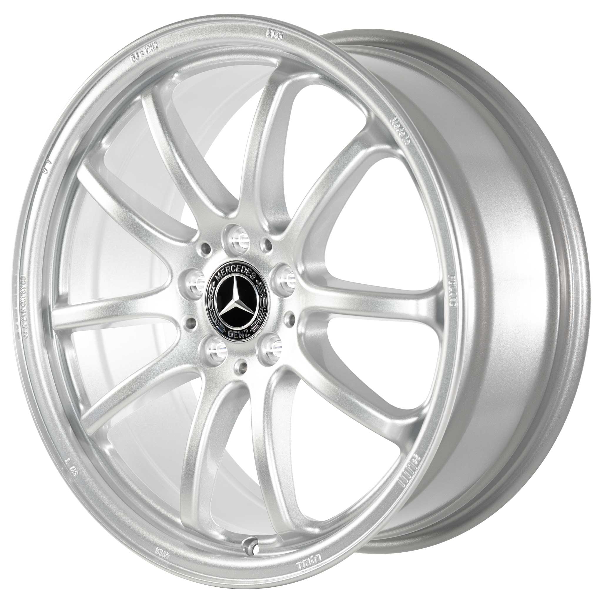 Mercedes 5 Double Spoke [295-19] Vanadium Silver Alloy Wheel Product Image #2