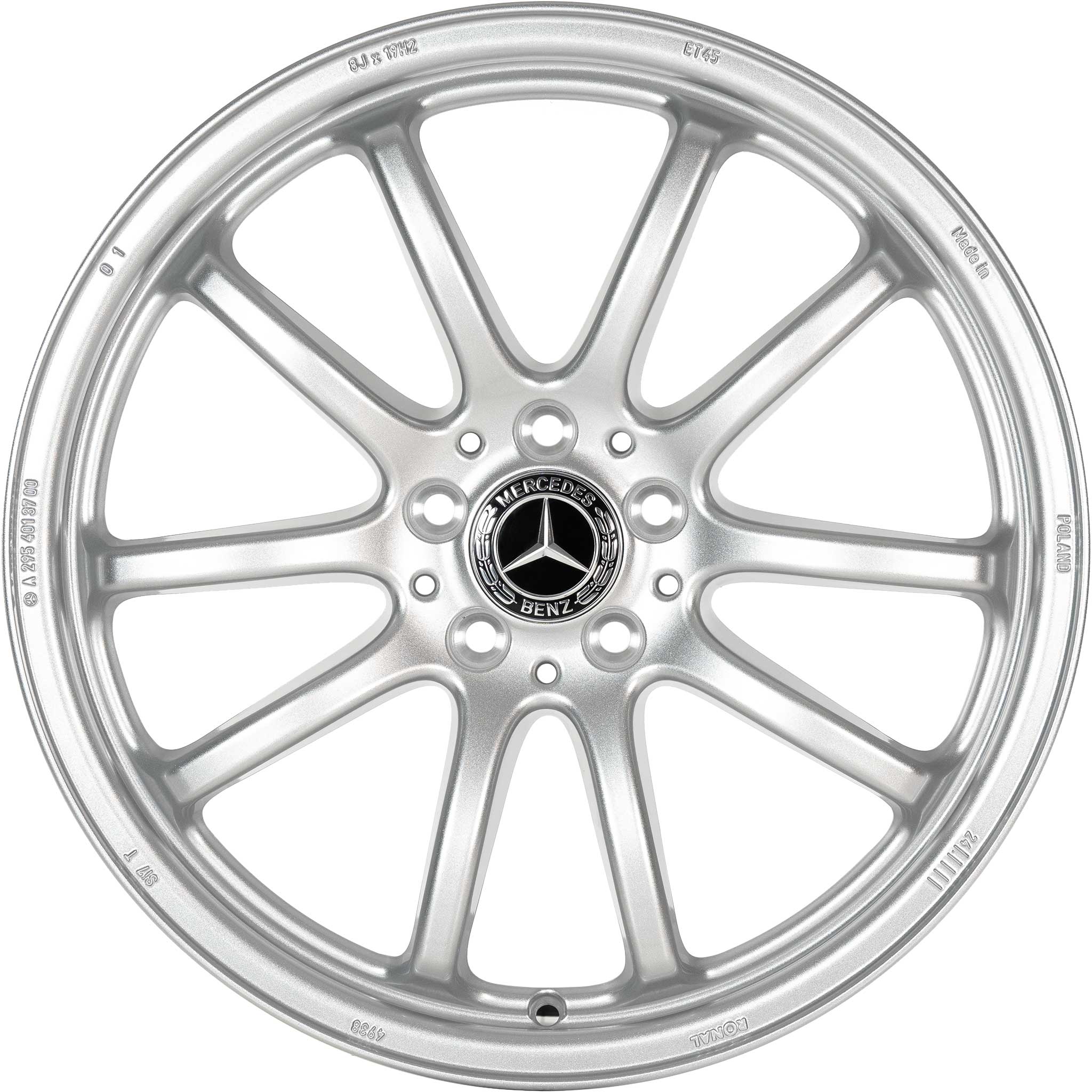 Mercedes 5 Double Spoke [295-19] Vanadium Silver Alloy Wheel Product Image #1