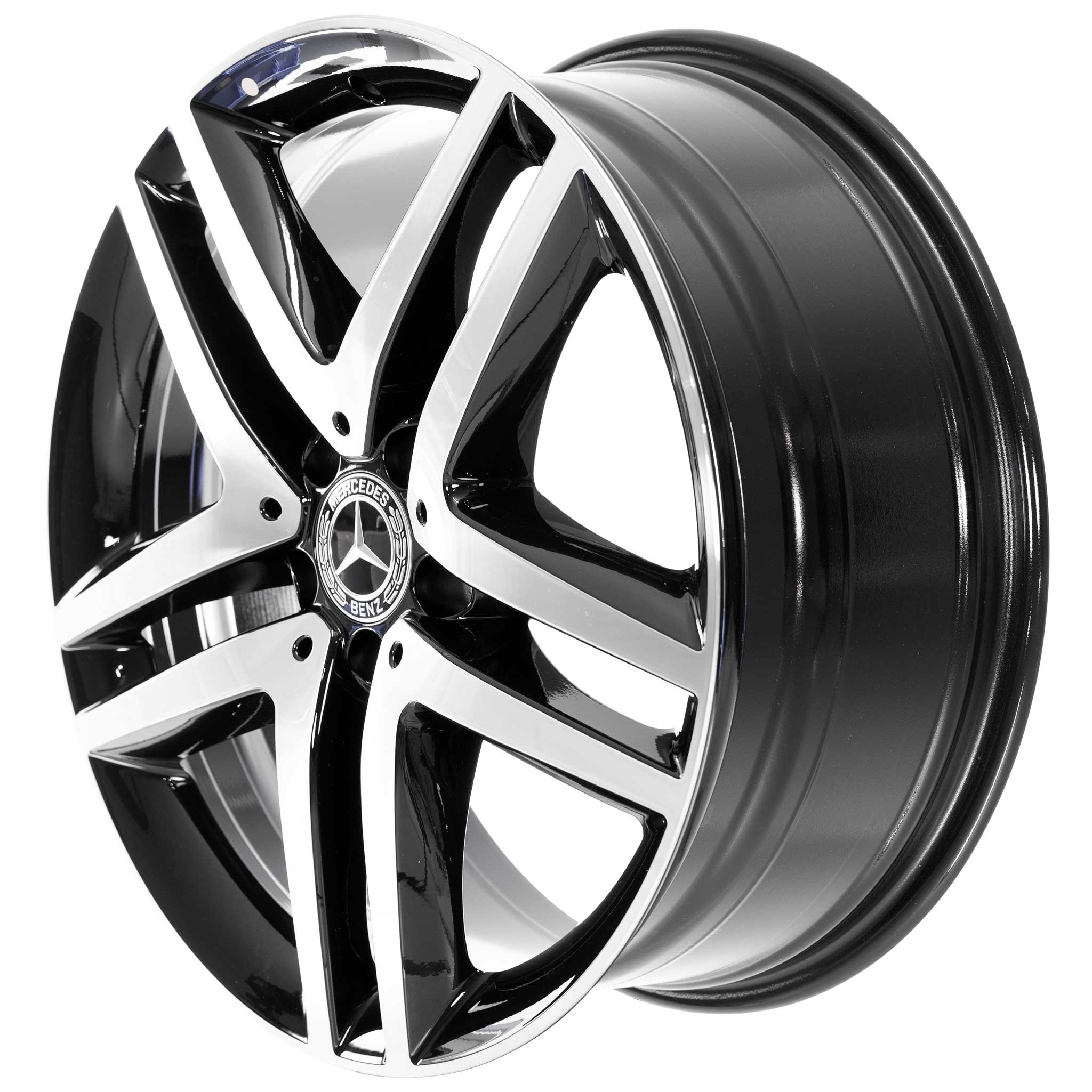 Mercedes 5 Double Spoke [447-19] Gloss Back with High Sheen Alloy Wheel Product Image #2